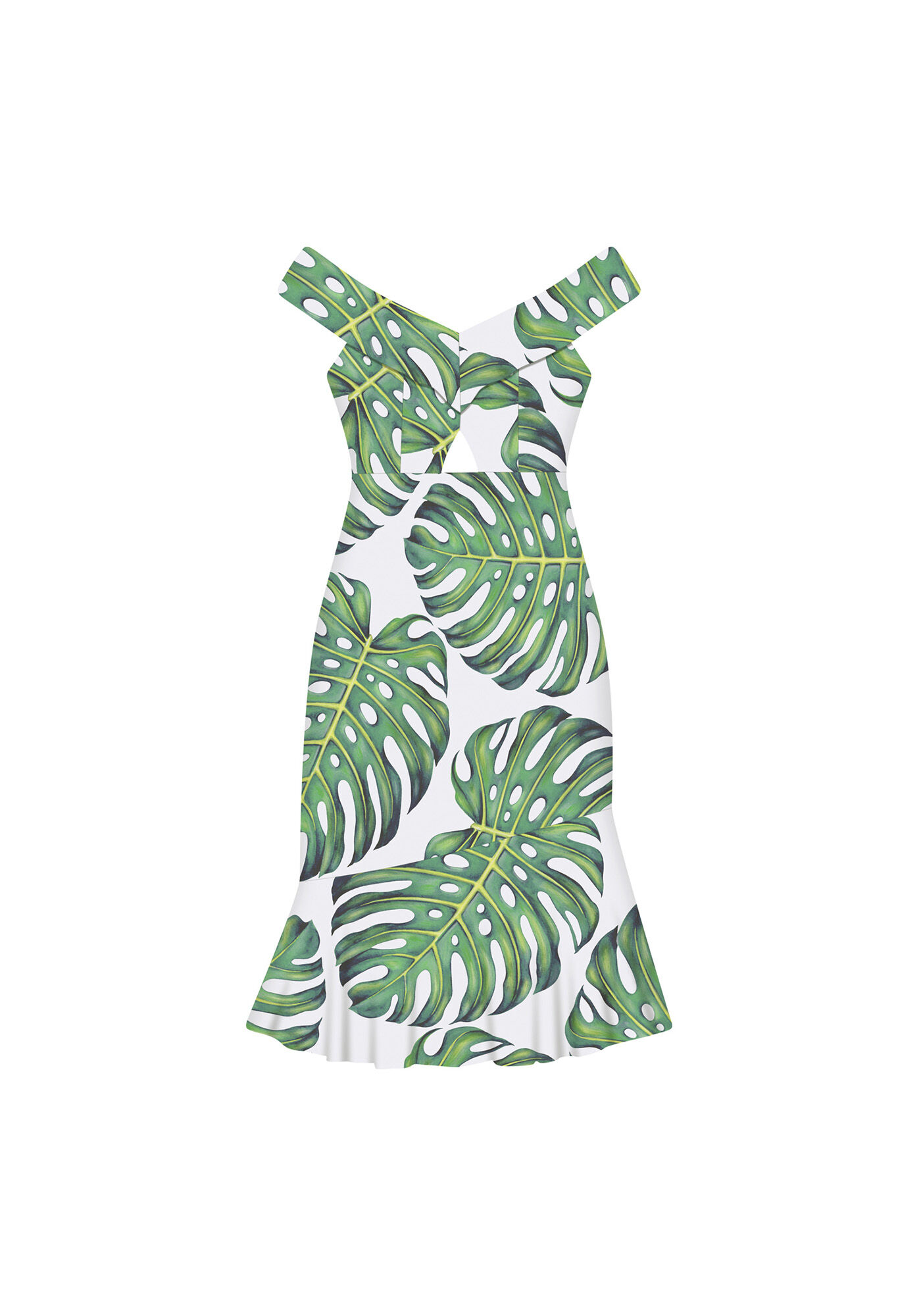 Vestido M&iacute;di Estampado Tecido, , large.