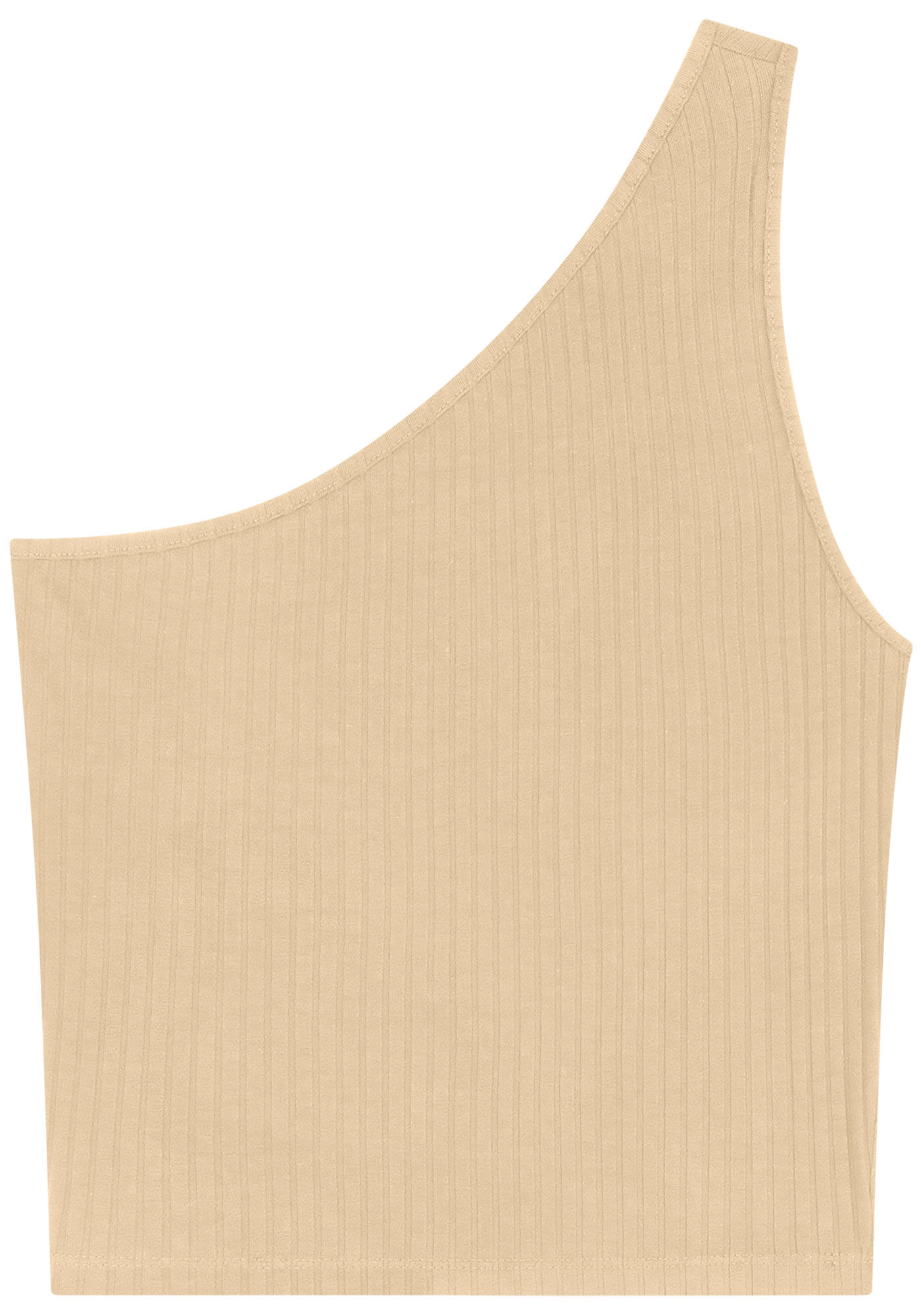 Blusa Um Ombro S&oacute; Canelada, , large.