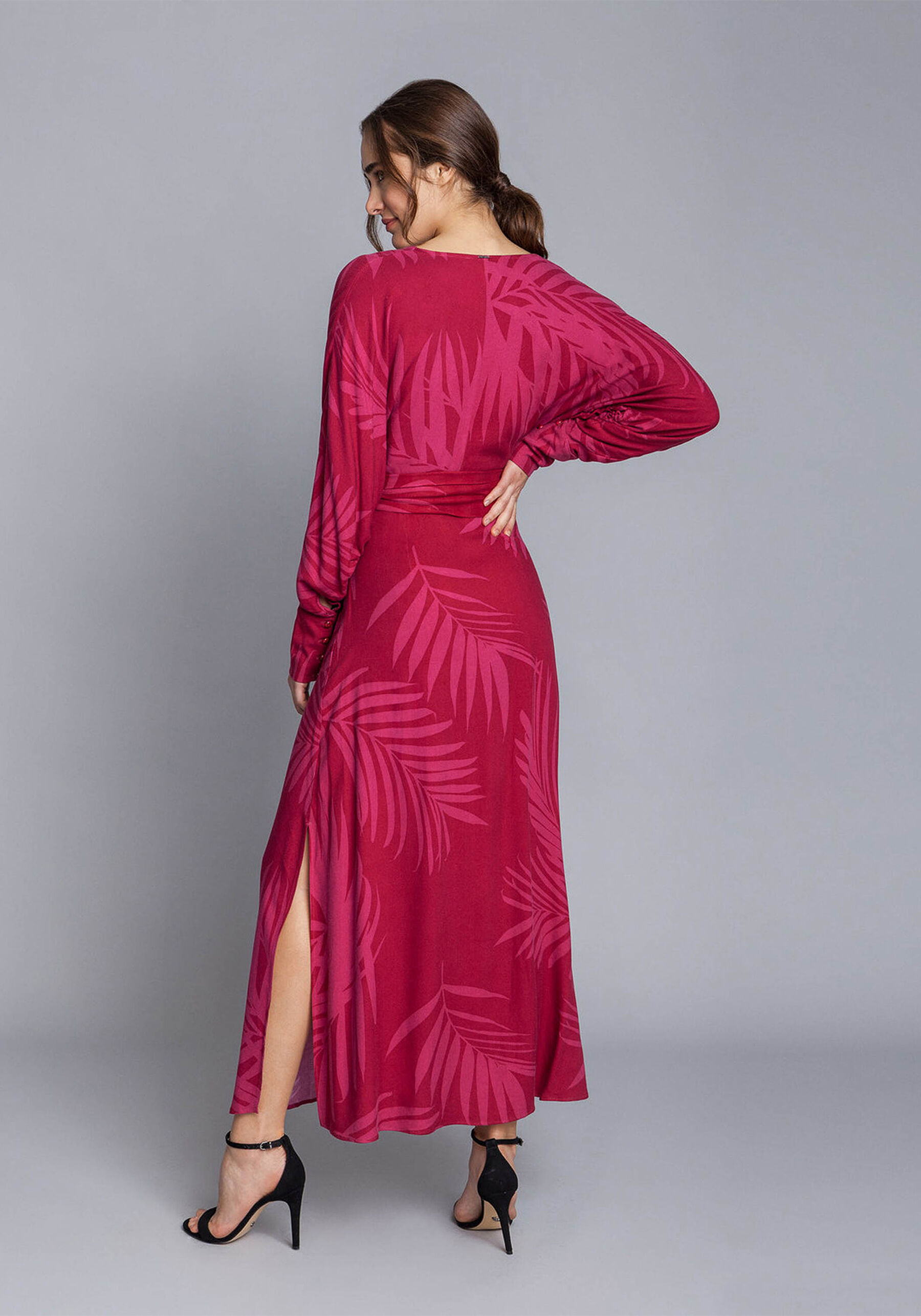 Vestido Manga Longa Mídi Faixa, . Vestido Manga Longa Mídi Faixa, , large.