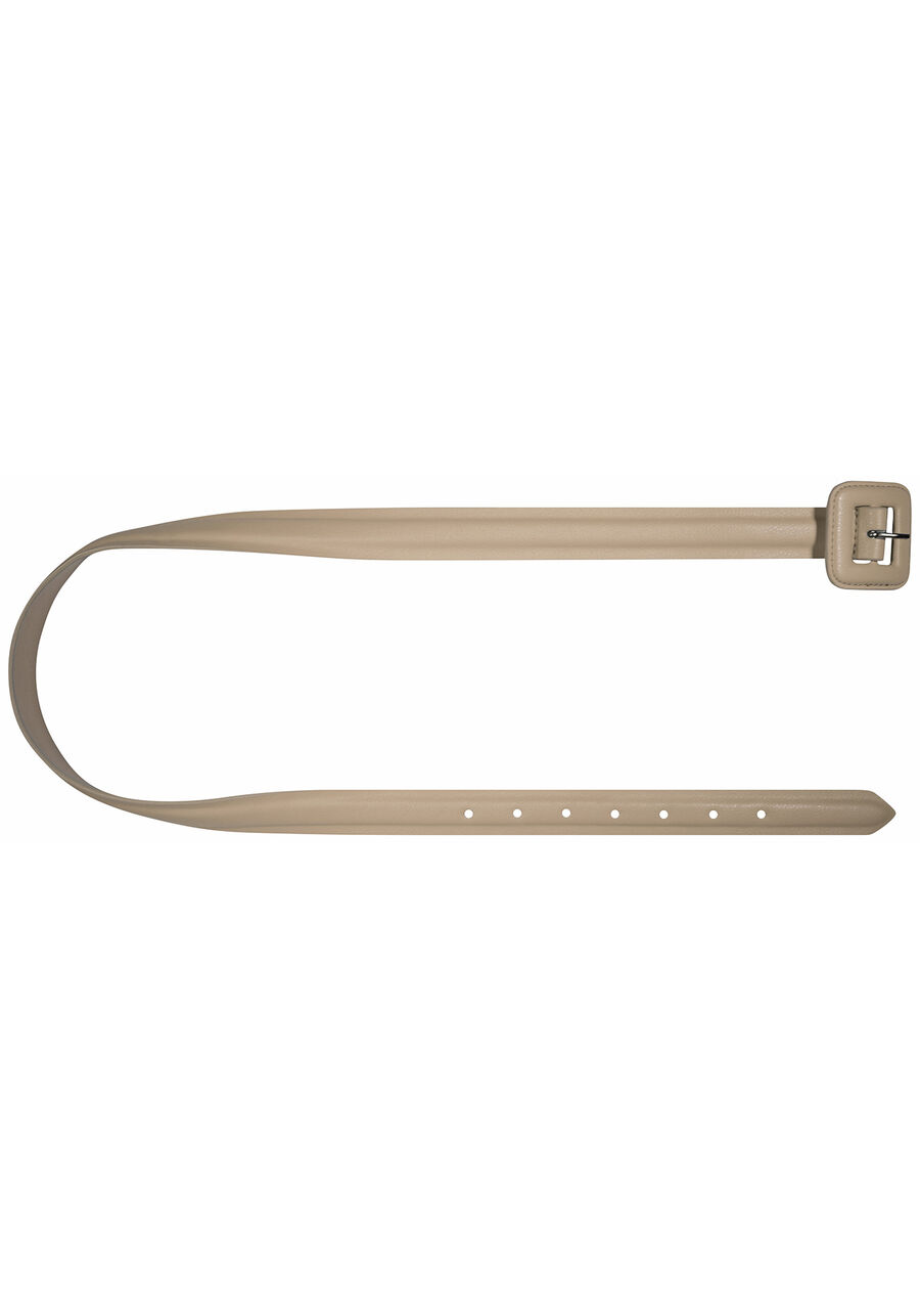 Cinto de Cintura com Fivela Quadrada, BEGE IMPALA. Cinto de Cintura com Fivela Quadrada, BEGE IMPALA, large.