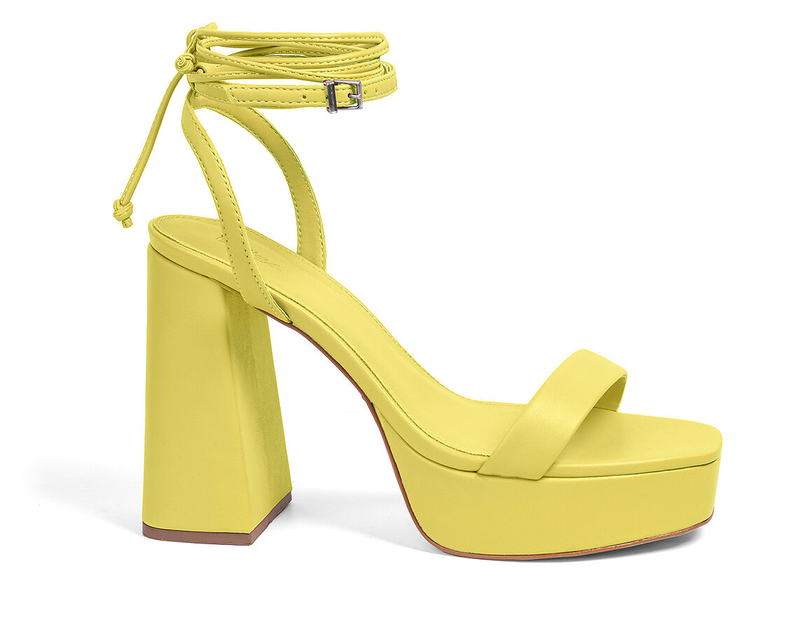 Sand&aacute;lia Meia Pata Salto Flare com Amarra&ccedil;&atilde;o, , large.