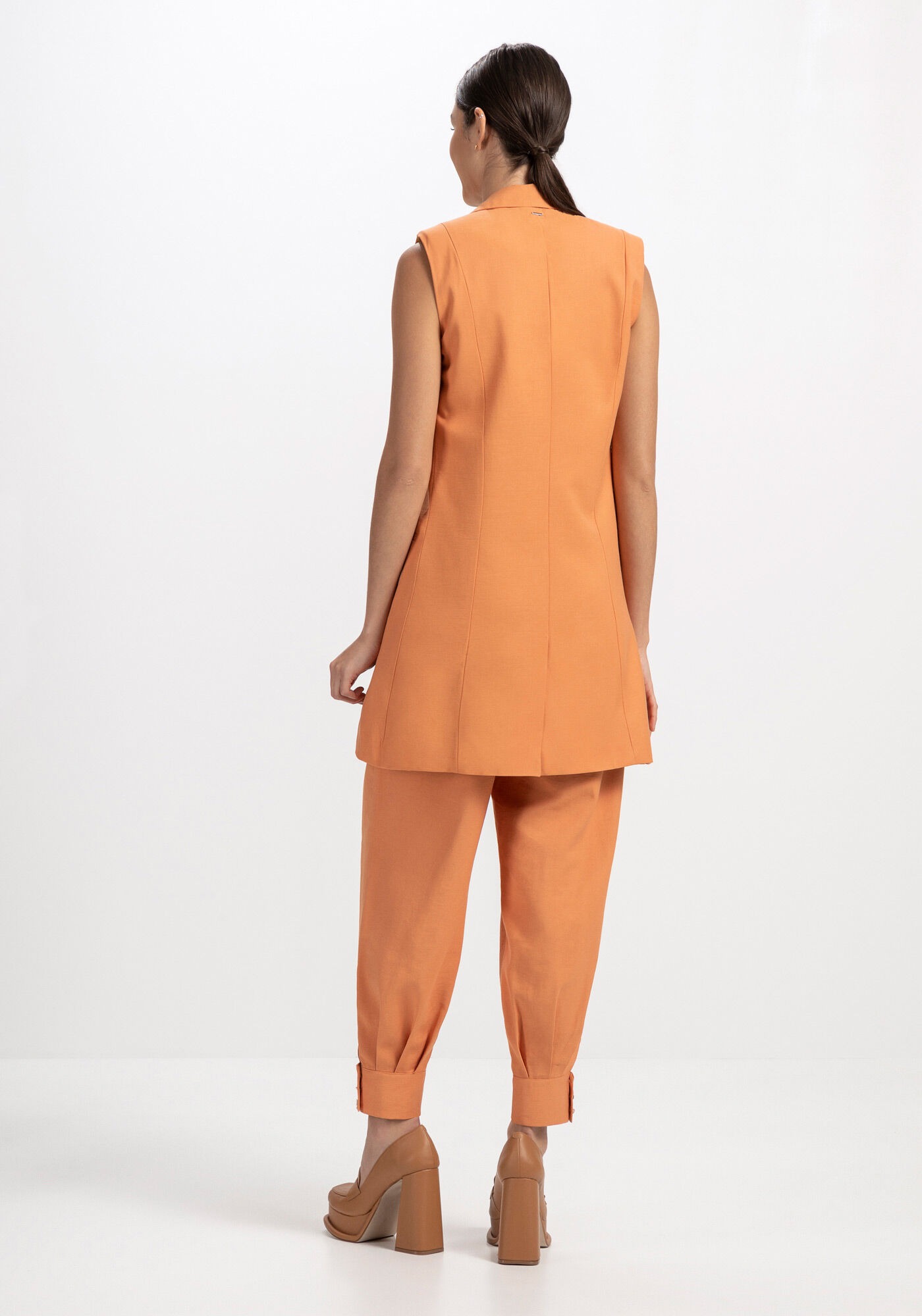 Colete Alfaiataria Alongado com Bot&otilde;es, , large.