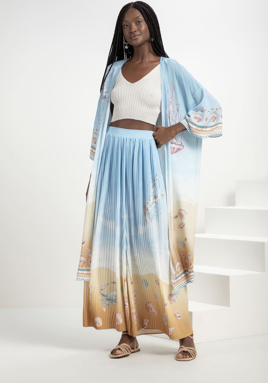 Kimono Longo Estampado com Cinto Corda, MILLOR. Kimono Longo Estampado com Cinto Corda, MILLOR, large.