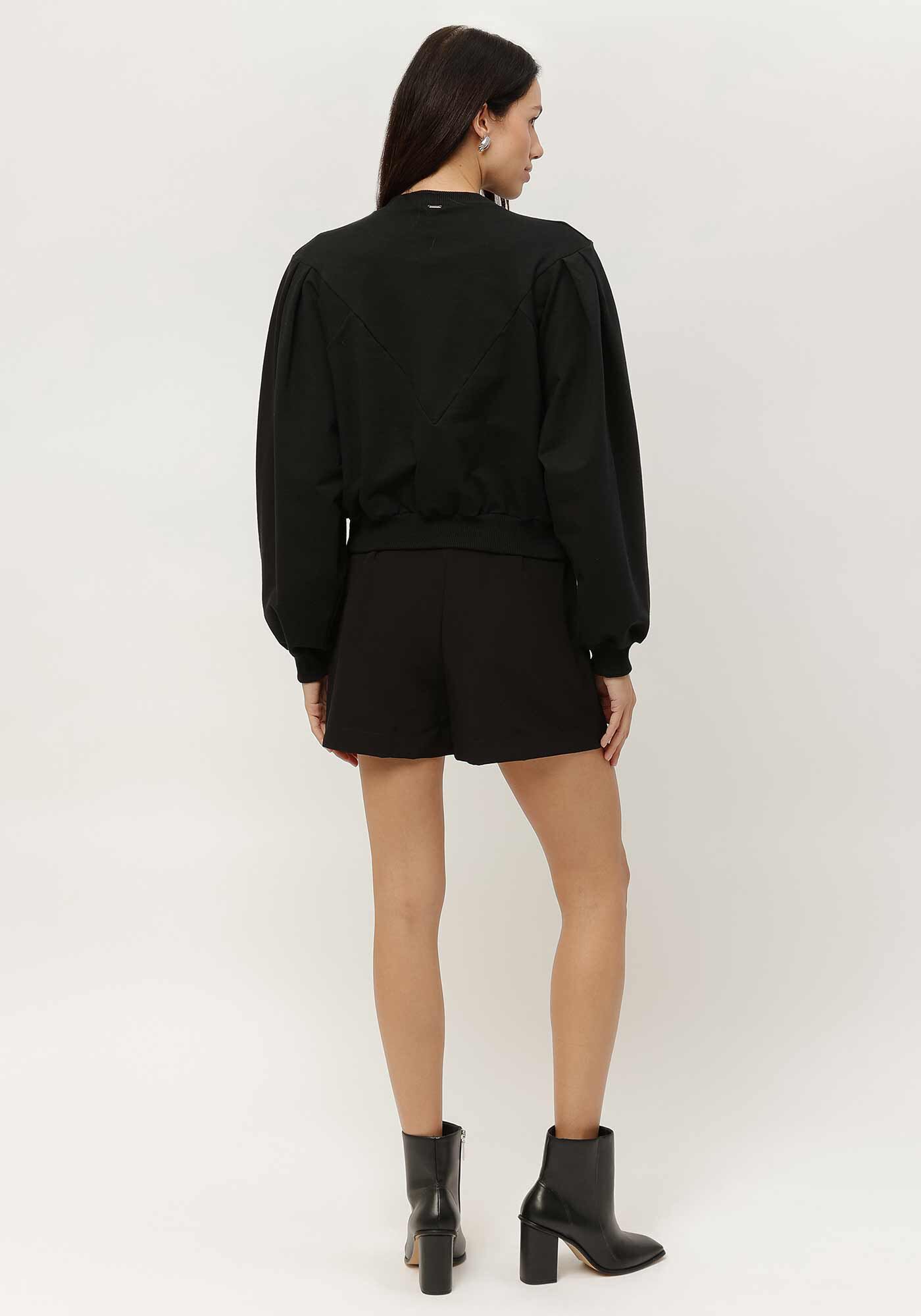 Blus&atilde;o em Molecotton com Recortes Geom&eacute;tricos, , large.