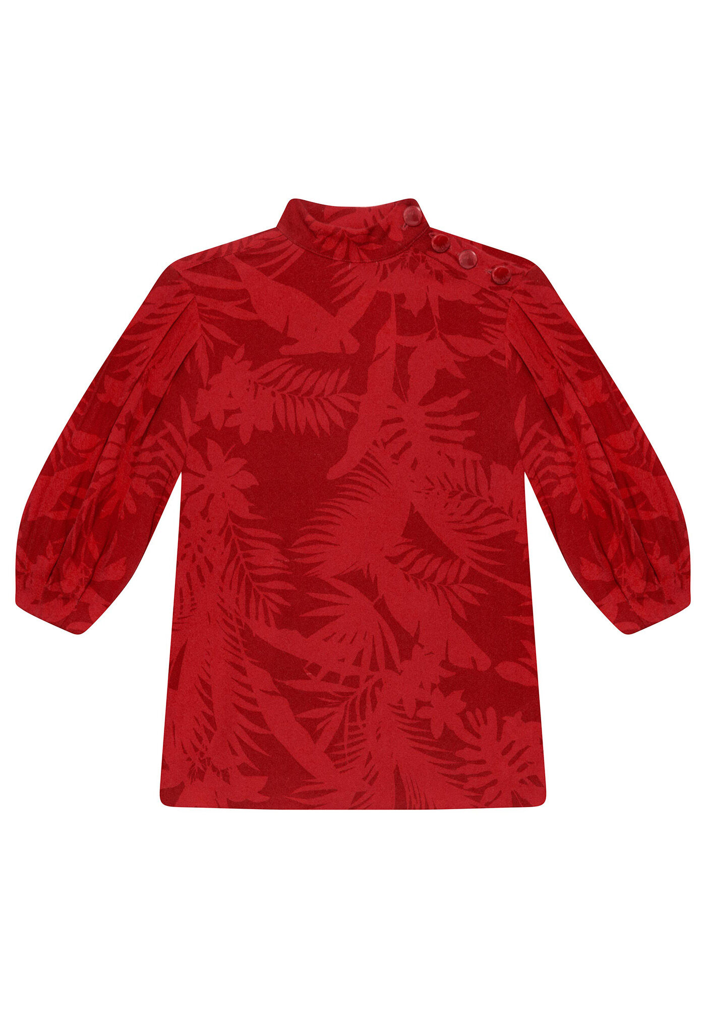 Blusa Manga 3/4 Gola Bot&otilde;es, , large.