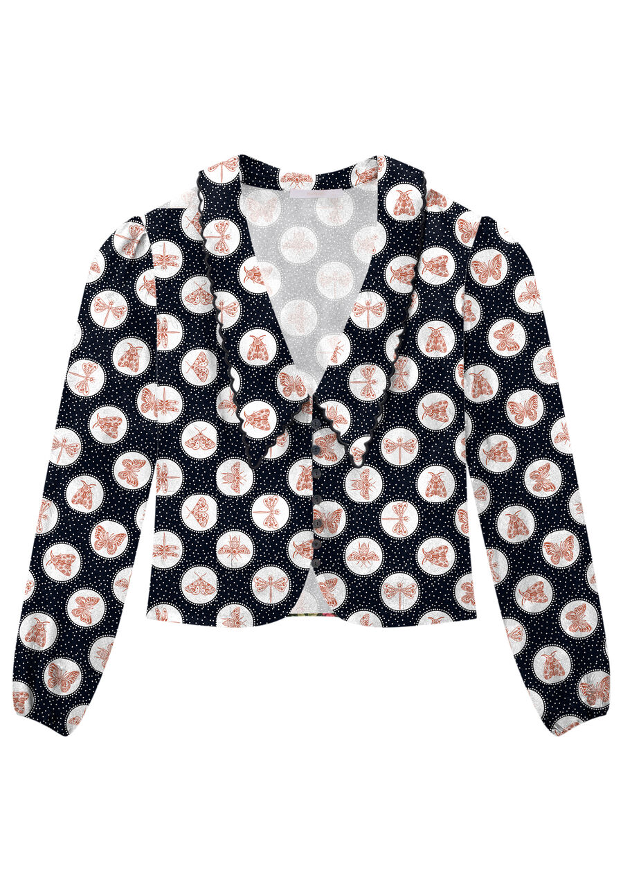 Blusa Manga Longa em Viscose com Bordado Gola, . Blusa Manga Longa em Viscose com Bordado Gola, , large.