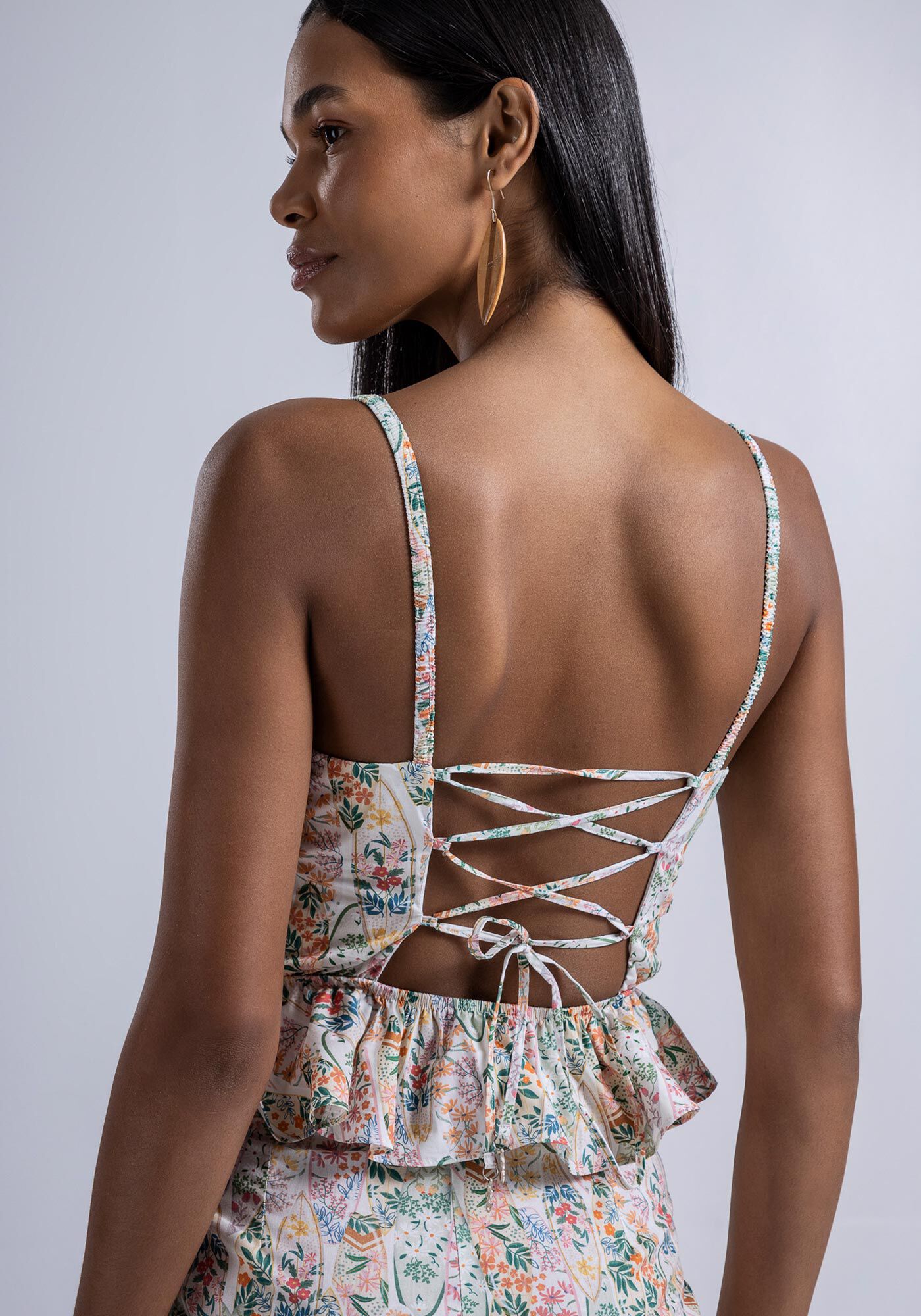 Blusa com Al&ccedil;as com Amarra&ccedil;&atilde;o Costas, , large.