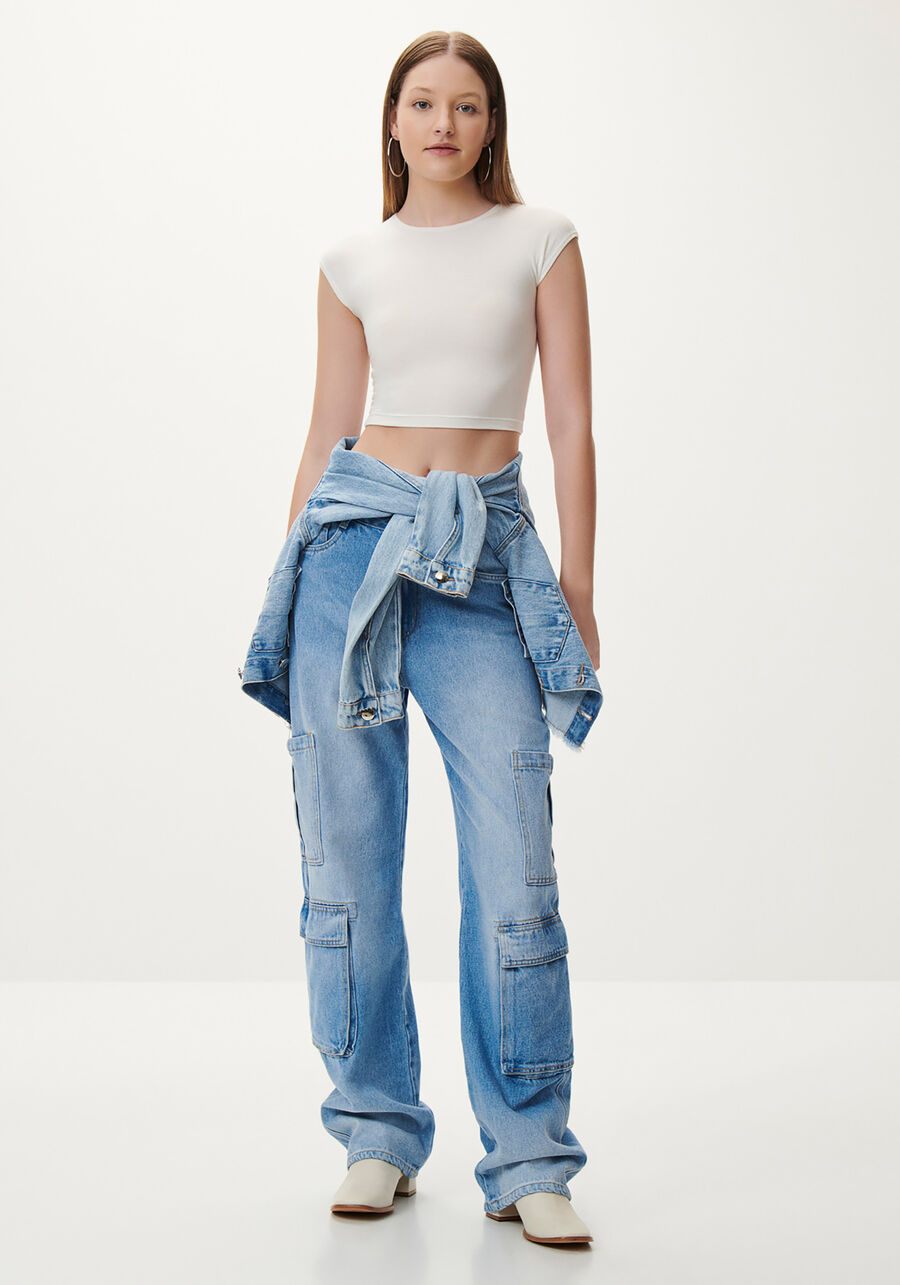 Blusa em Malha Modal Cropped Basic, . Blusa em Malha Modal Cropped Basic, , large.