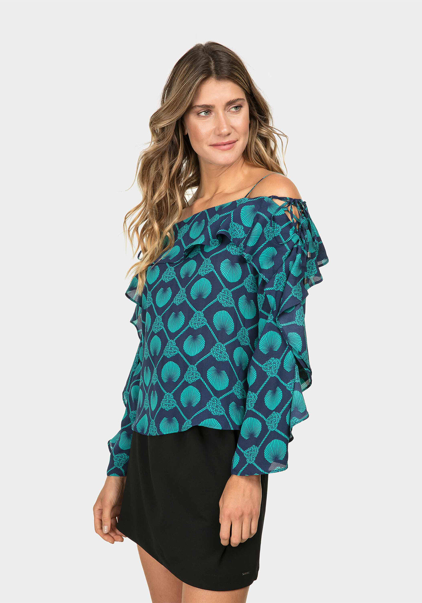 Blusa Manga Longa Amarra&ccedil;&atilde;o, , large.