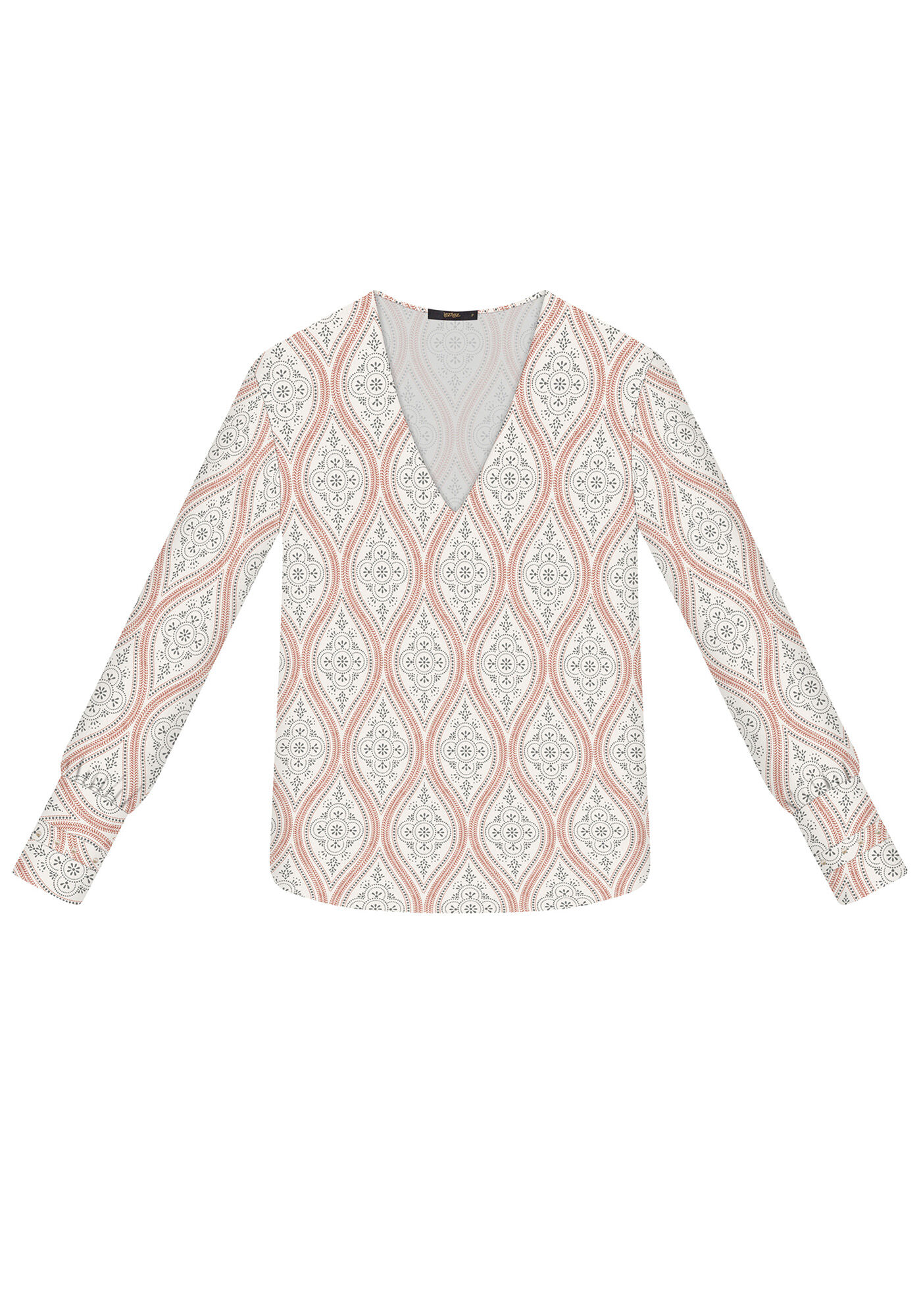 Blusa Manga Longa Tecido com Faixa, , large.