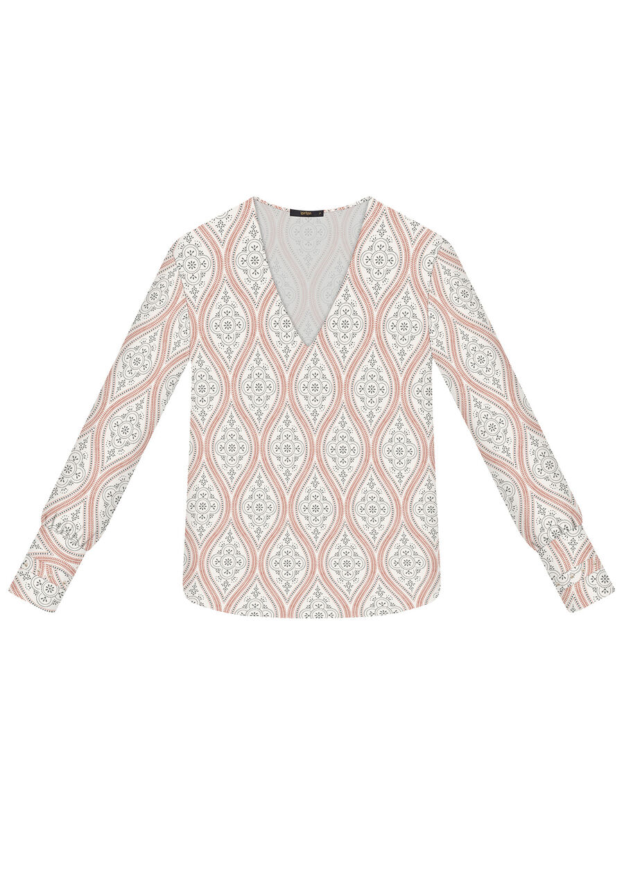 Blusa Manga Longa Tecido com Faixa, . Blusa Manga Longa Tecido com Faixa, , large.