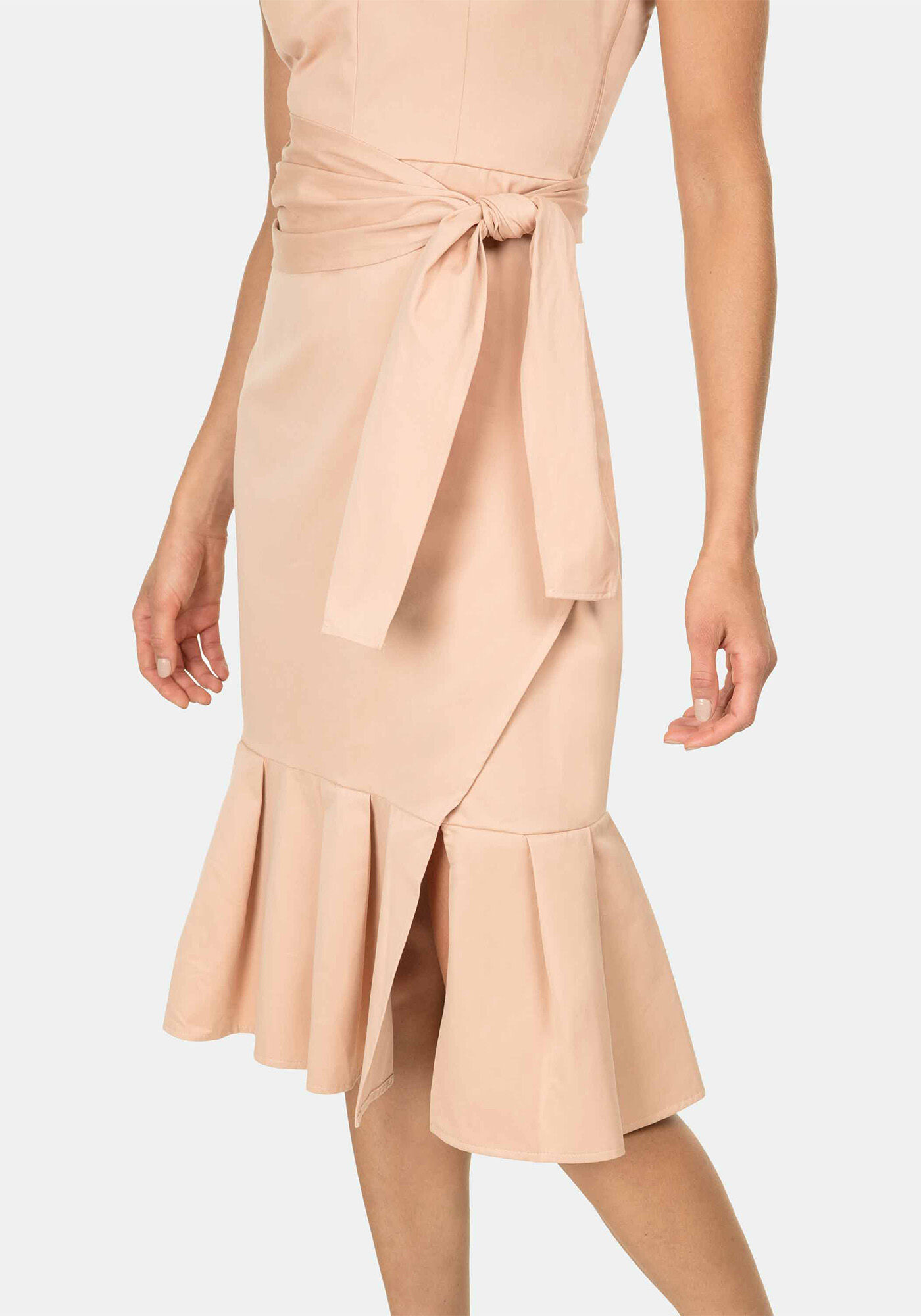 Vestido M&iacute;di Babado Cinto, , large.