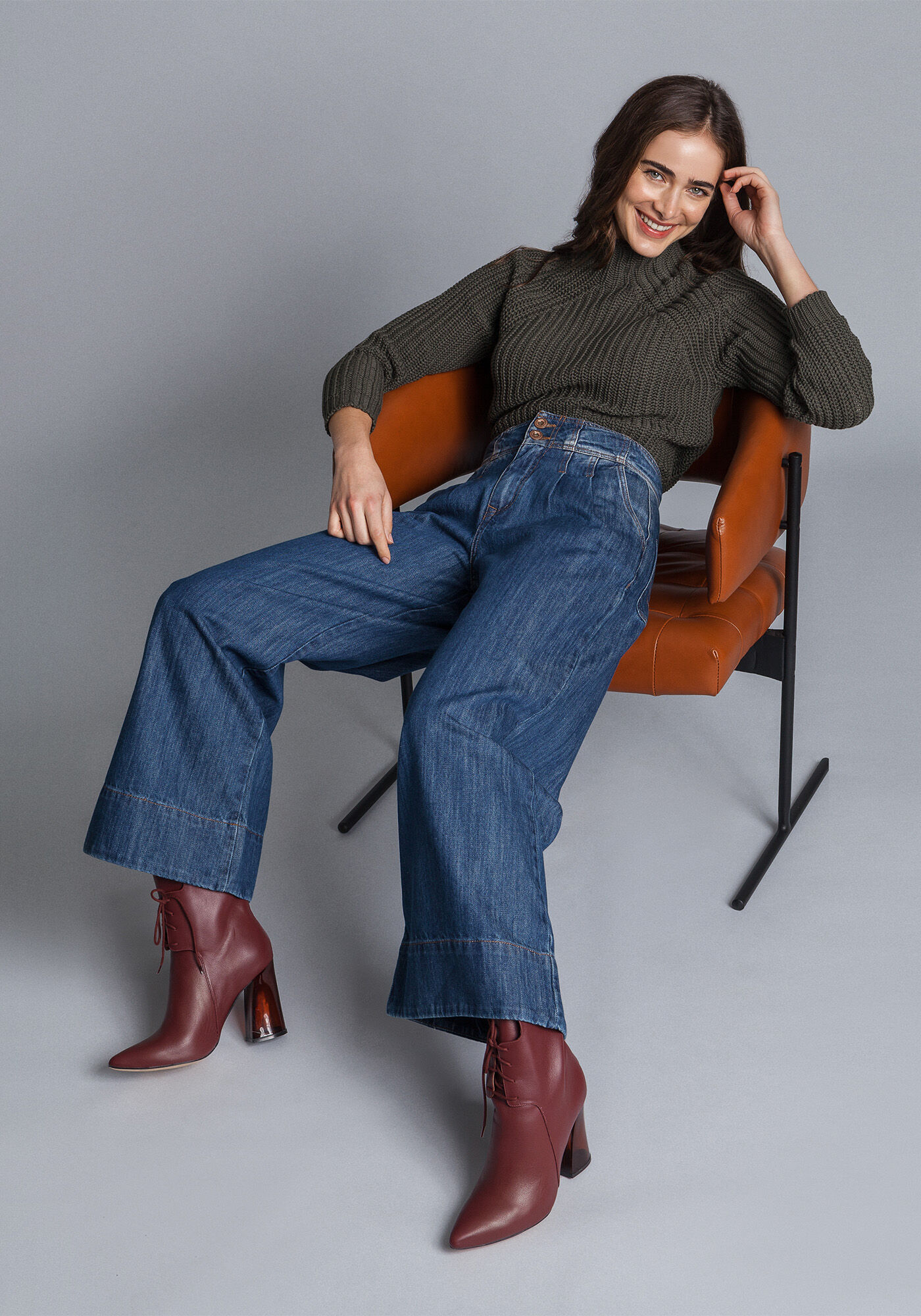 Cal&ccedil;a Wide Leg Cintura Alta, , large.