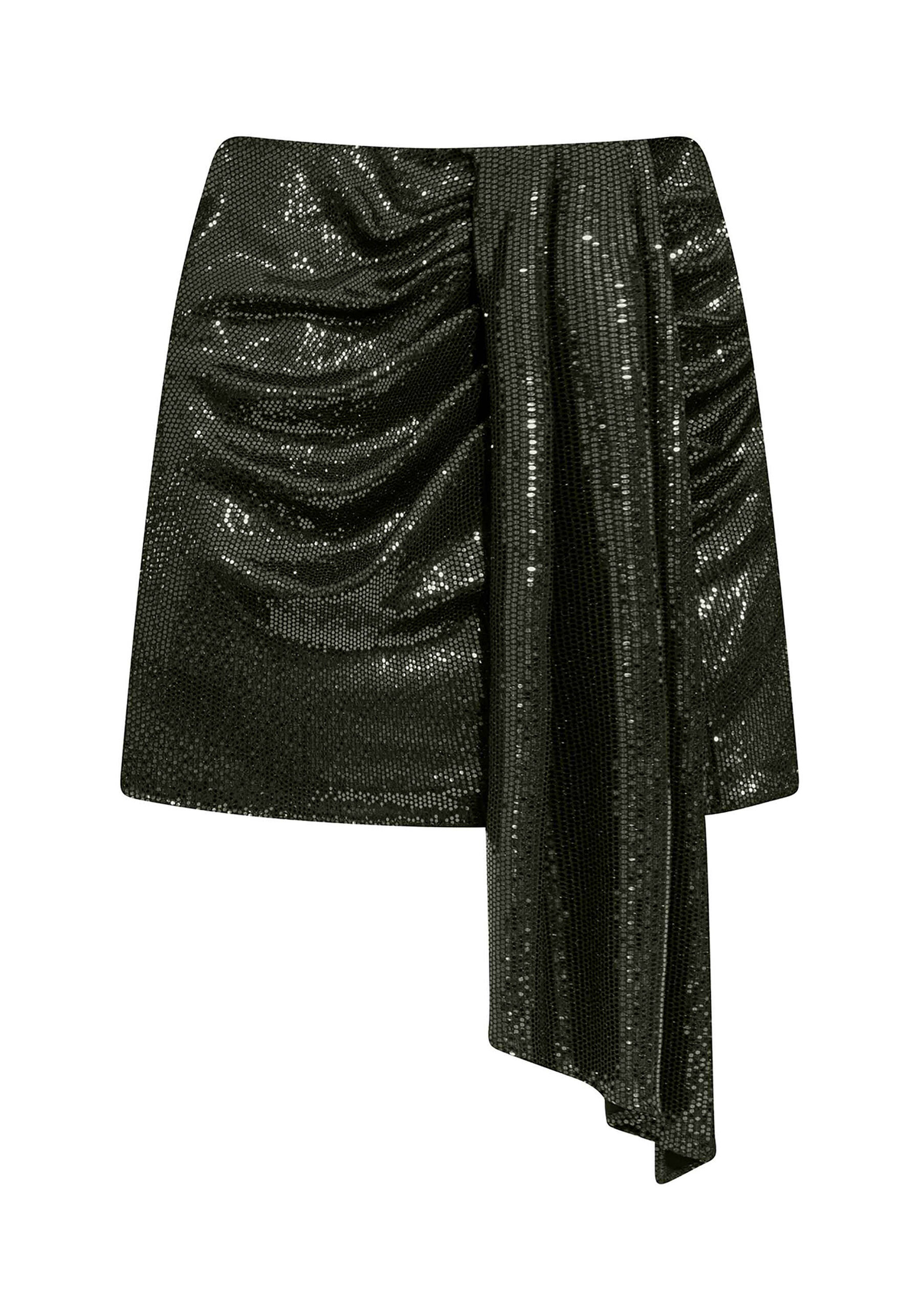 Saia Curta com Sobreposição Paetê Glam, . Saia Curta com Sobreposição Paetê Glam, , large.