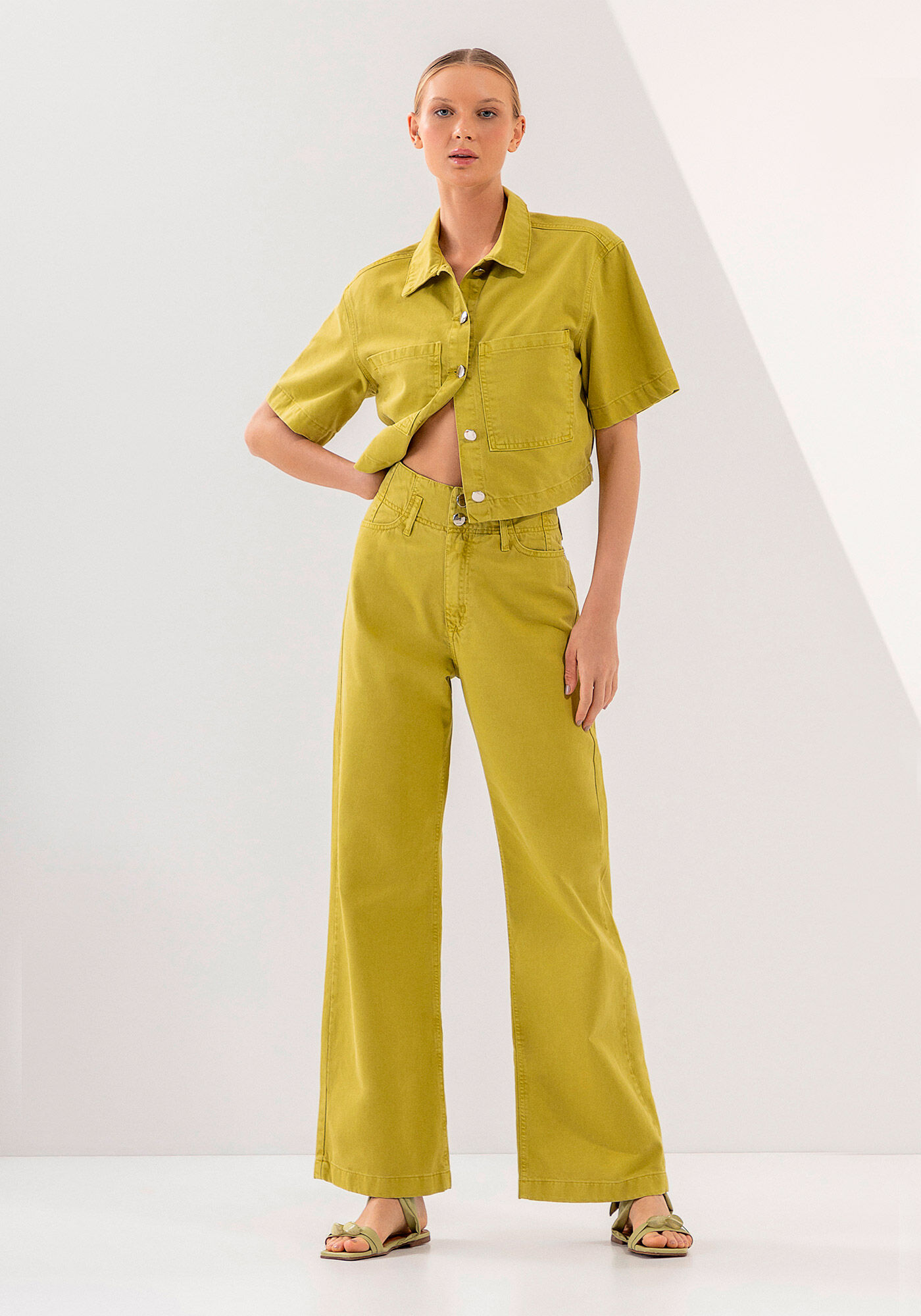 Cal&ccedil;a Sarja Wide Leg Super Alta, , large.