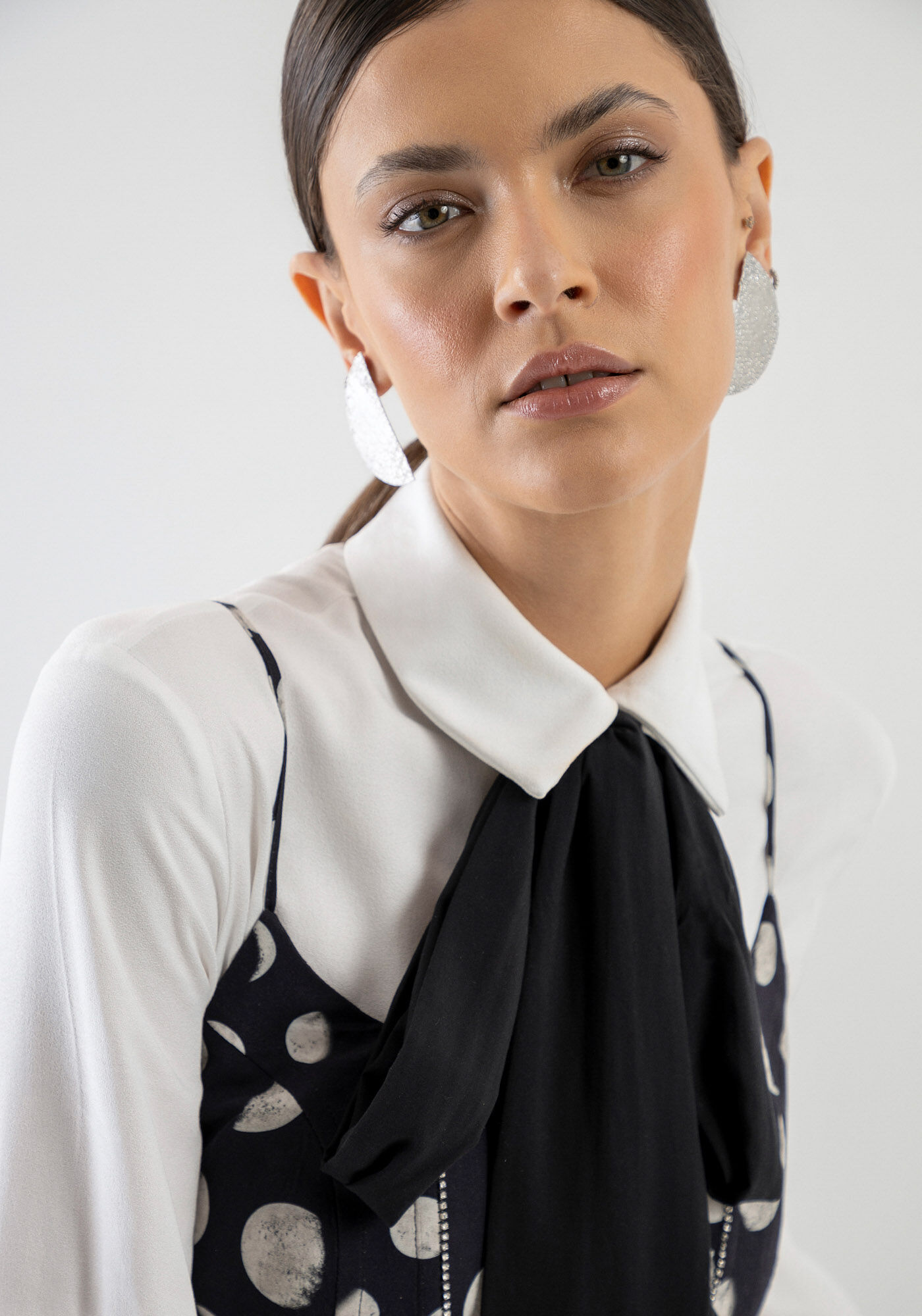 Camisa Manga Longa com M&aacute;xi La&ccedil;o, BRANCO OFF WHITE, large.