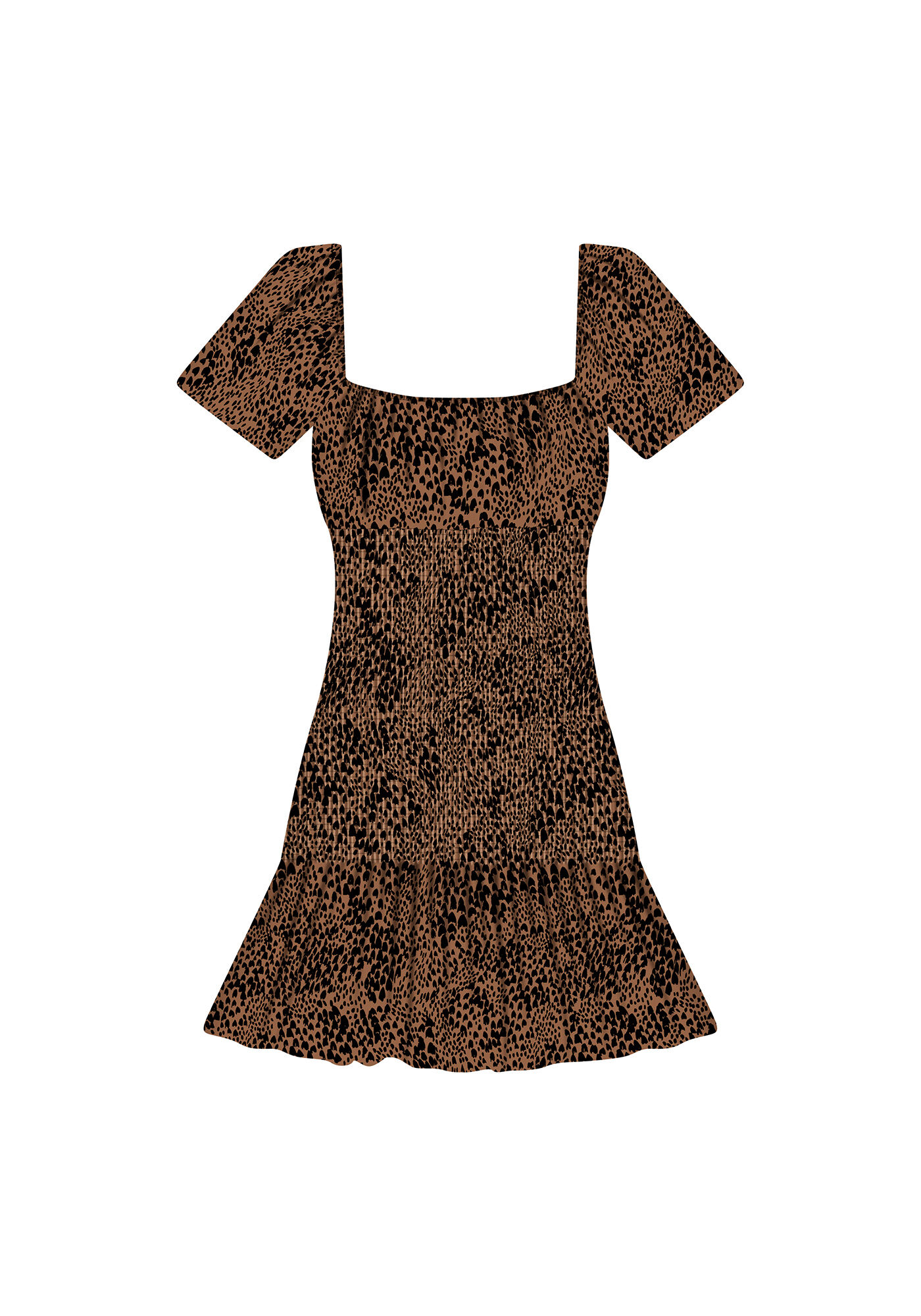 Vestido Franzido Lastex Estampada, , large.