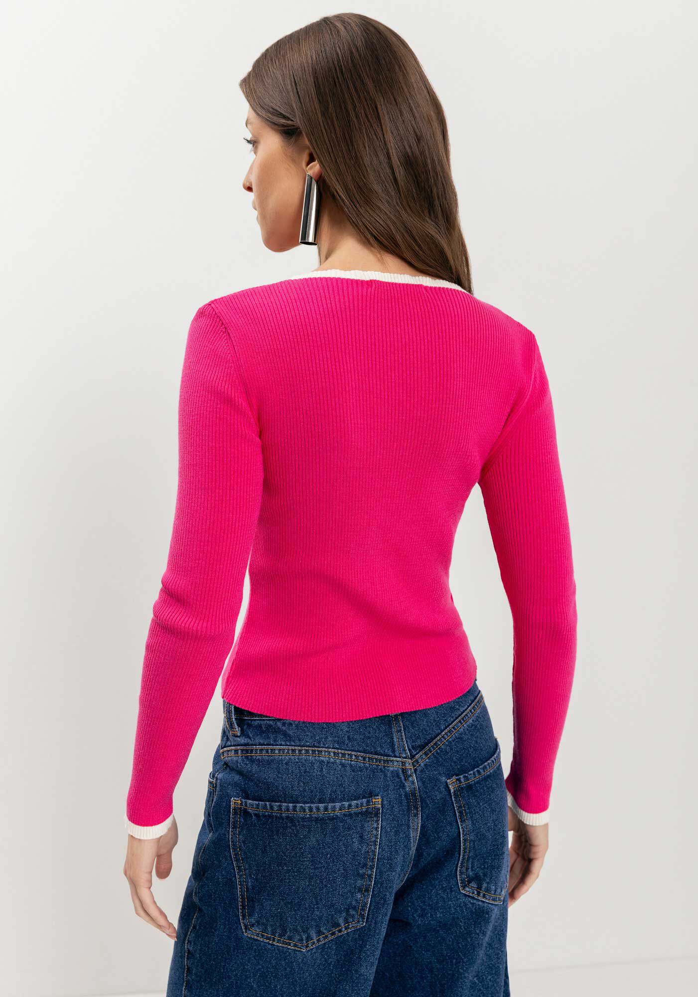 Bermuda Jorts Jeans Com Cintura Alta E Bolsos, , large.