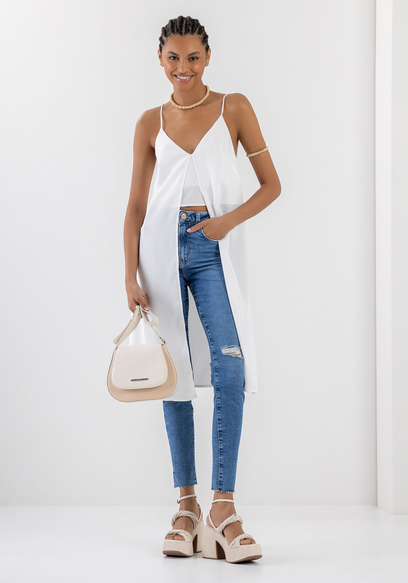 Cal&ccedil;a Jeans Skinny Cropped Super Alta, , large.