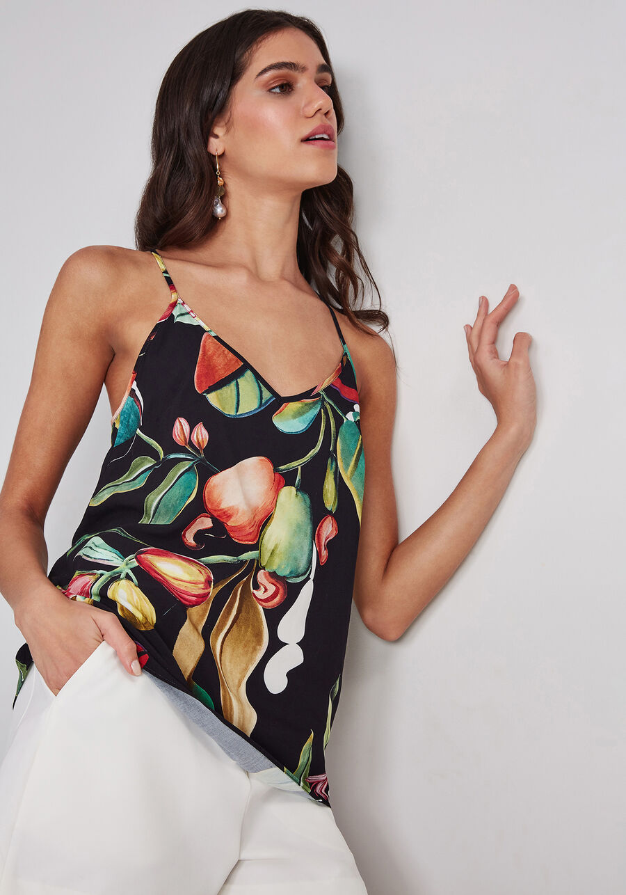 Blusa com Alças Estampa, . Blusa com Alças Estampa, , large.