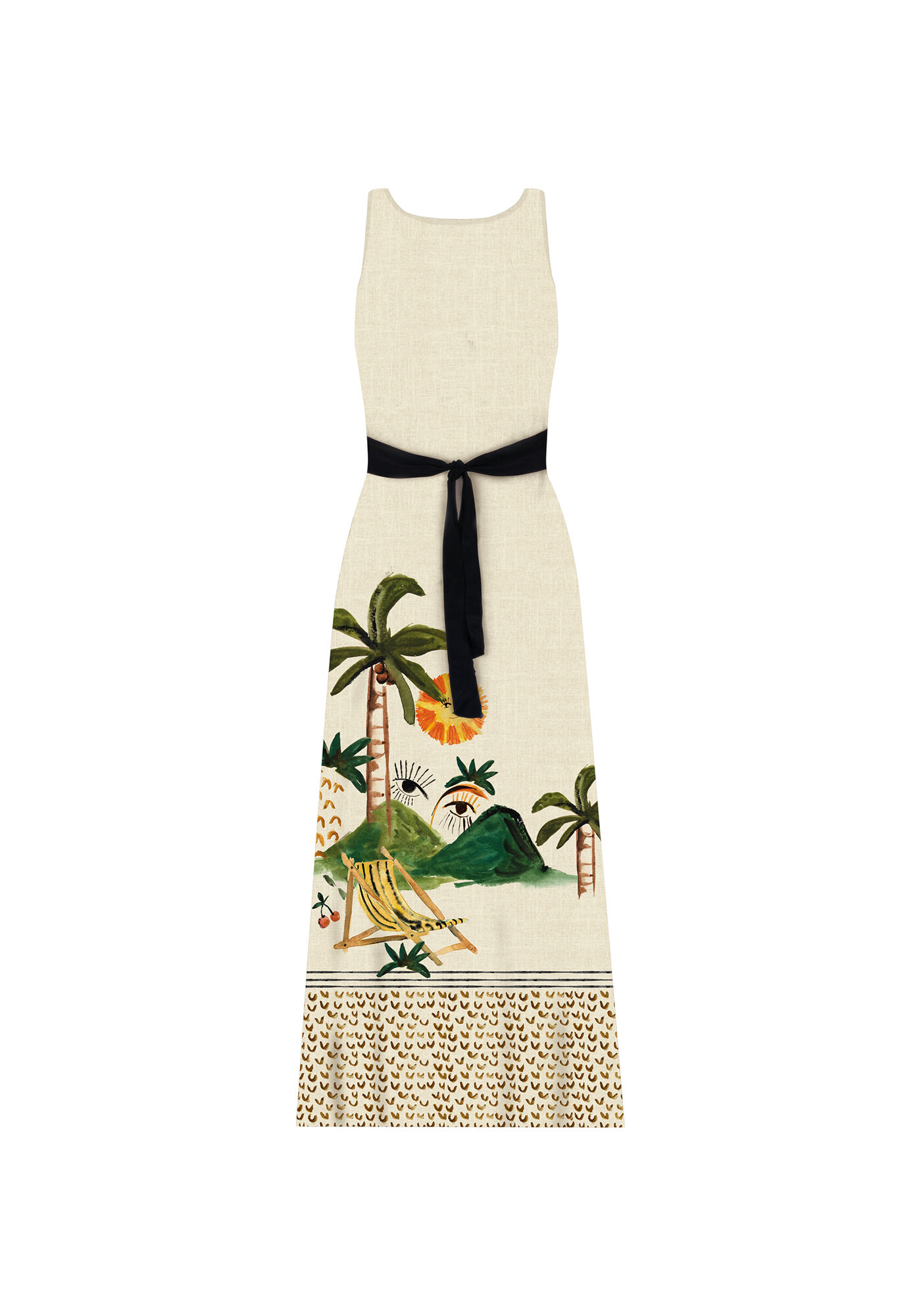 Vestido Midi Al&ccedil;as Amarra&ccedil;&atilde;o, REFRESCO, large.