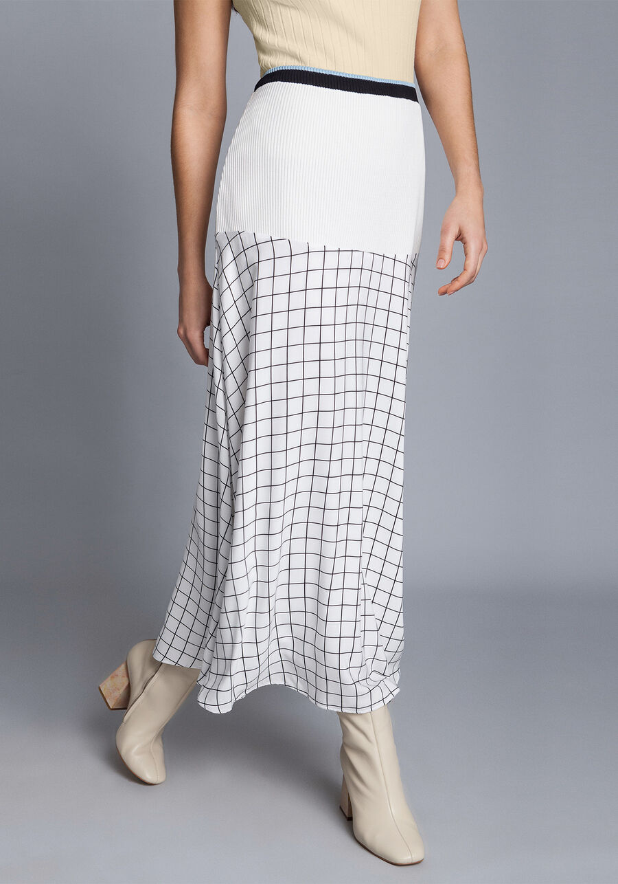 Saia Mídi Evasê Estampada, . Saia Mídi Evasê Estampada, , large.