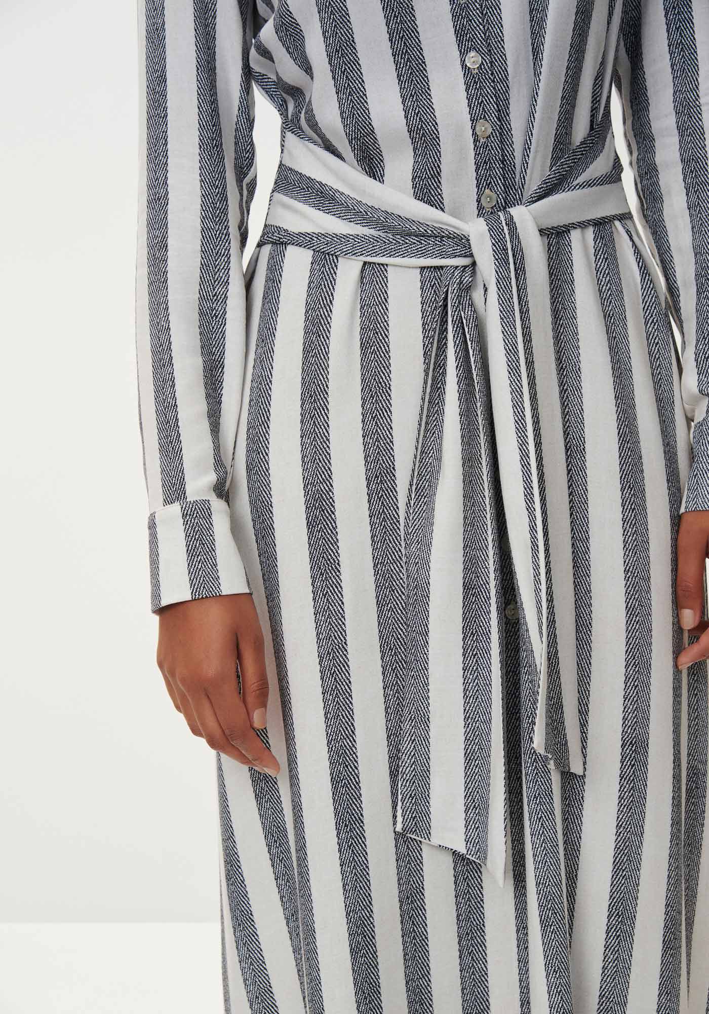 Vestido Midi Chemise em Viscose com Amarra&ccedil;&atilde;o, , large.