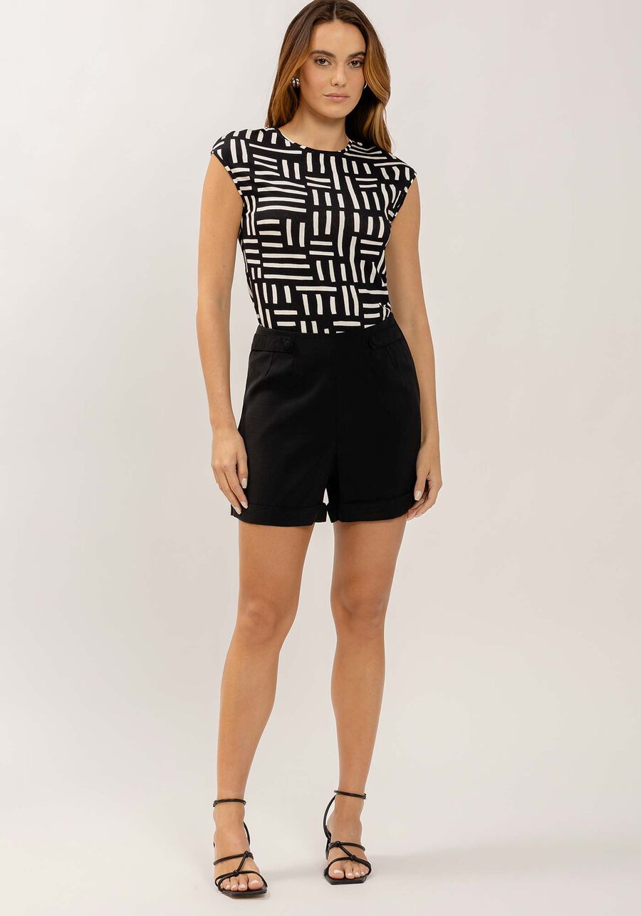 Shorts Alfaiataria Cintura Alta com Martingale, . Shorts Alfaiataria Cintura Alta com Martingale, , large.