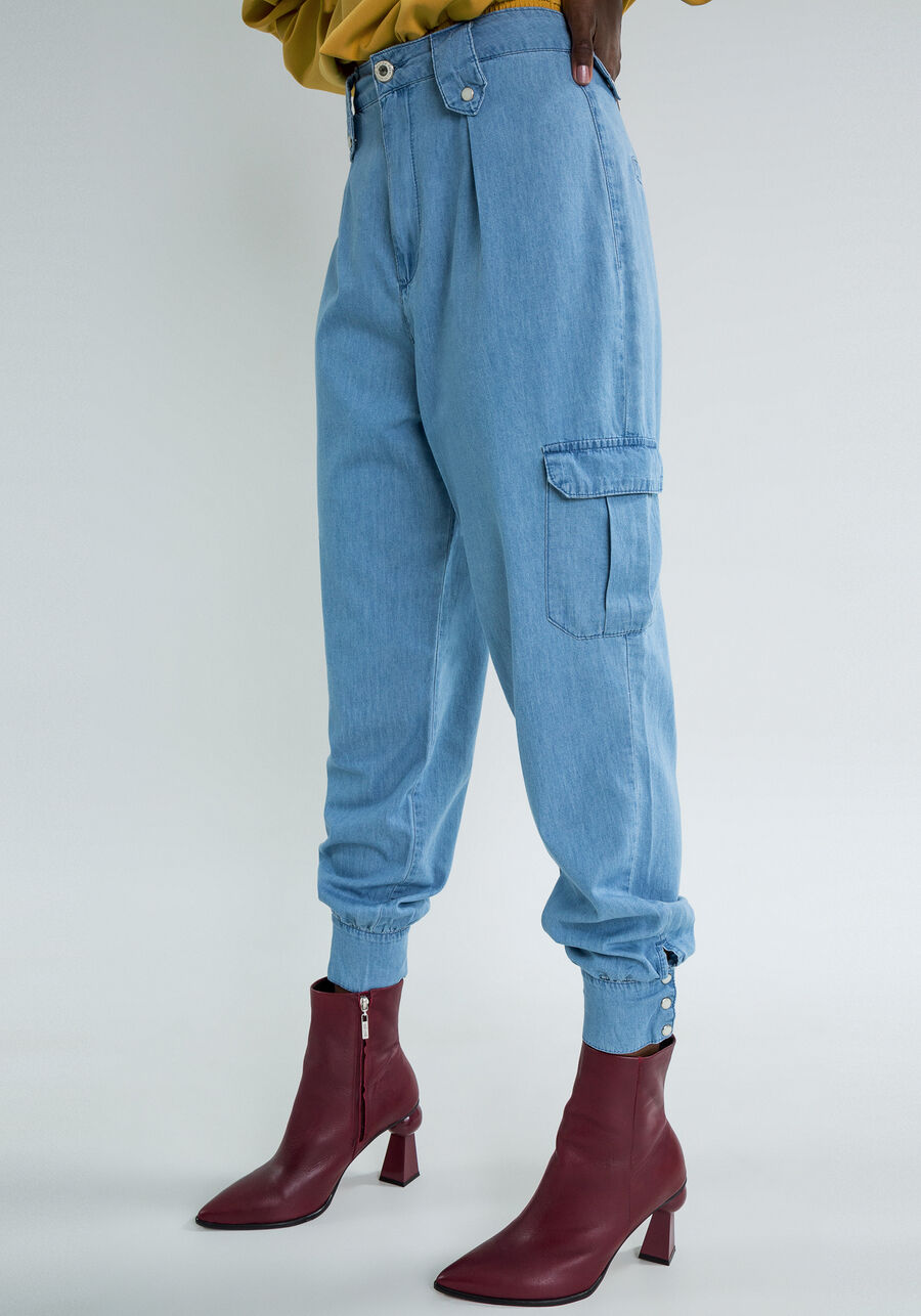 Calça Cargo Cropped, . Calça Cargo Cropped, , large.