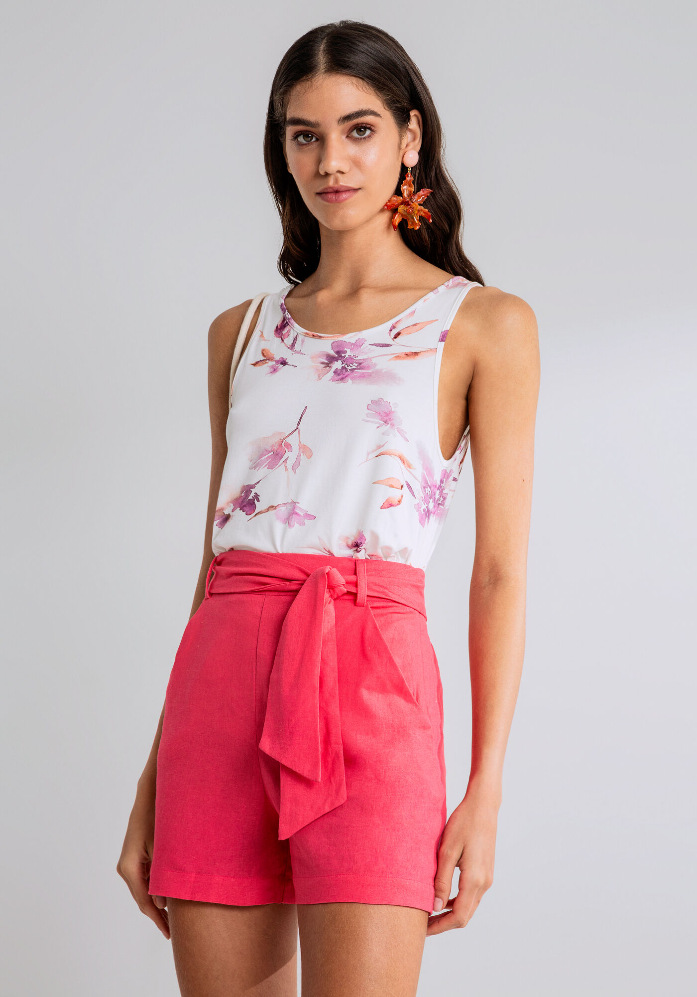 Shorts Tecido Linho Washed Plus, , large.