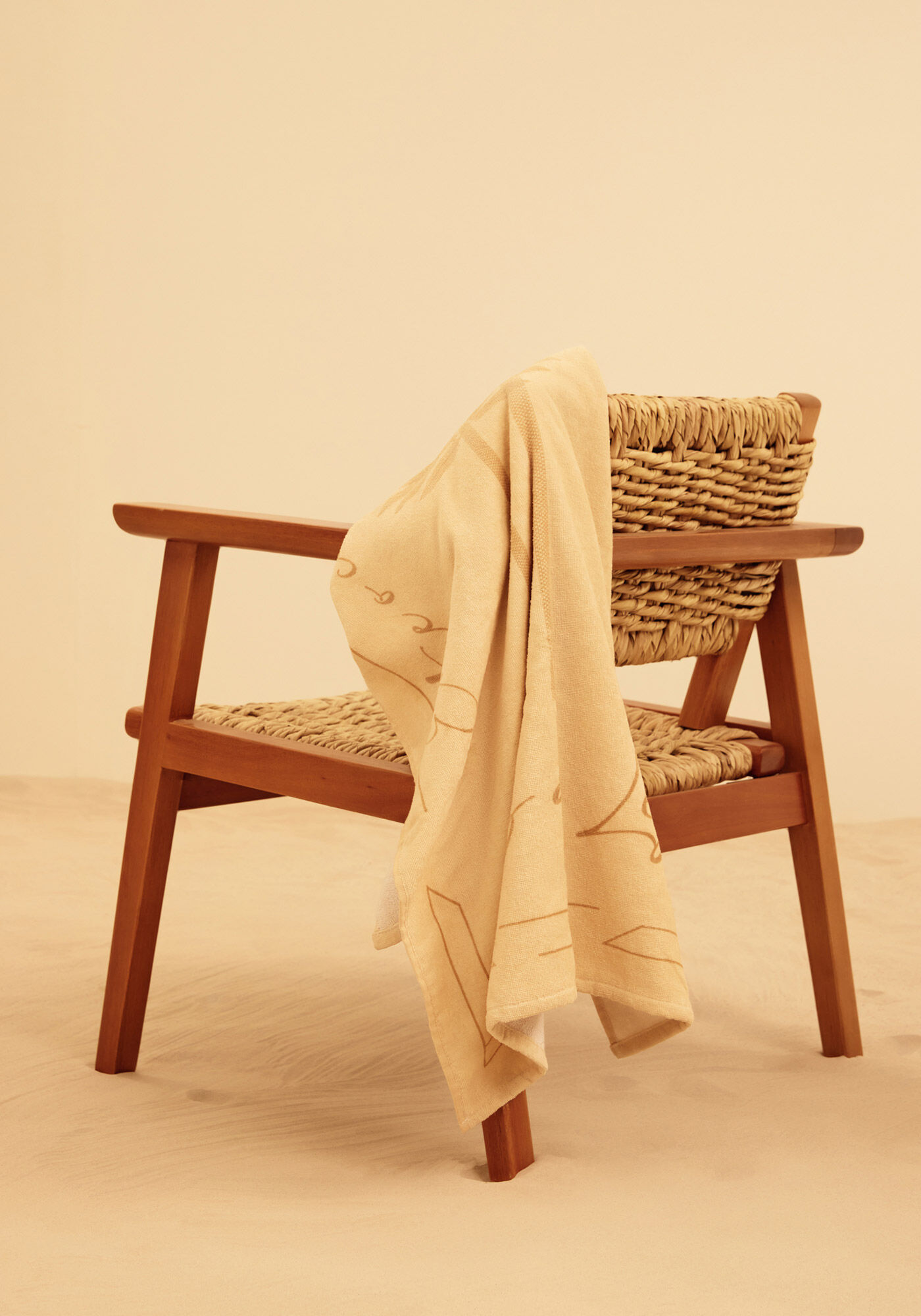 Toalha De Banho Estampada Em Algod&atilde;o, BEGE FAIRWAY, large.