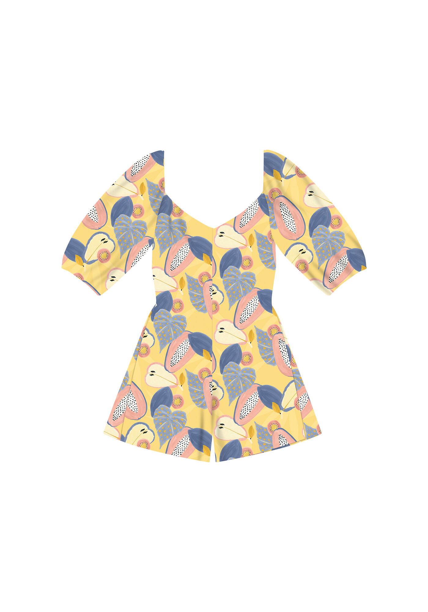 Macac&atilde;o Curto La&ccedil;o Costas Estampa, FRESCOR, large.