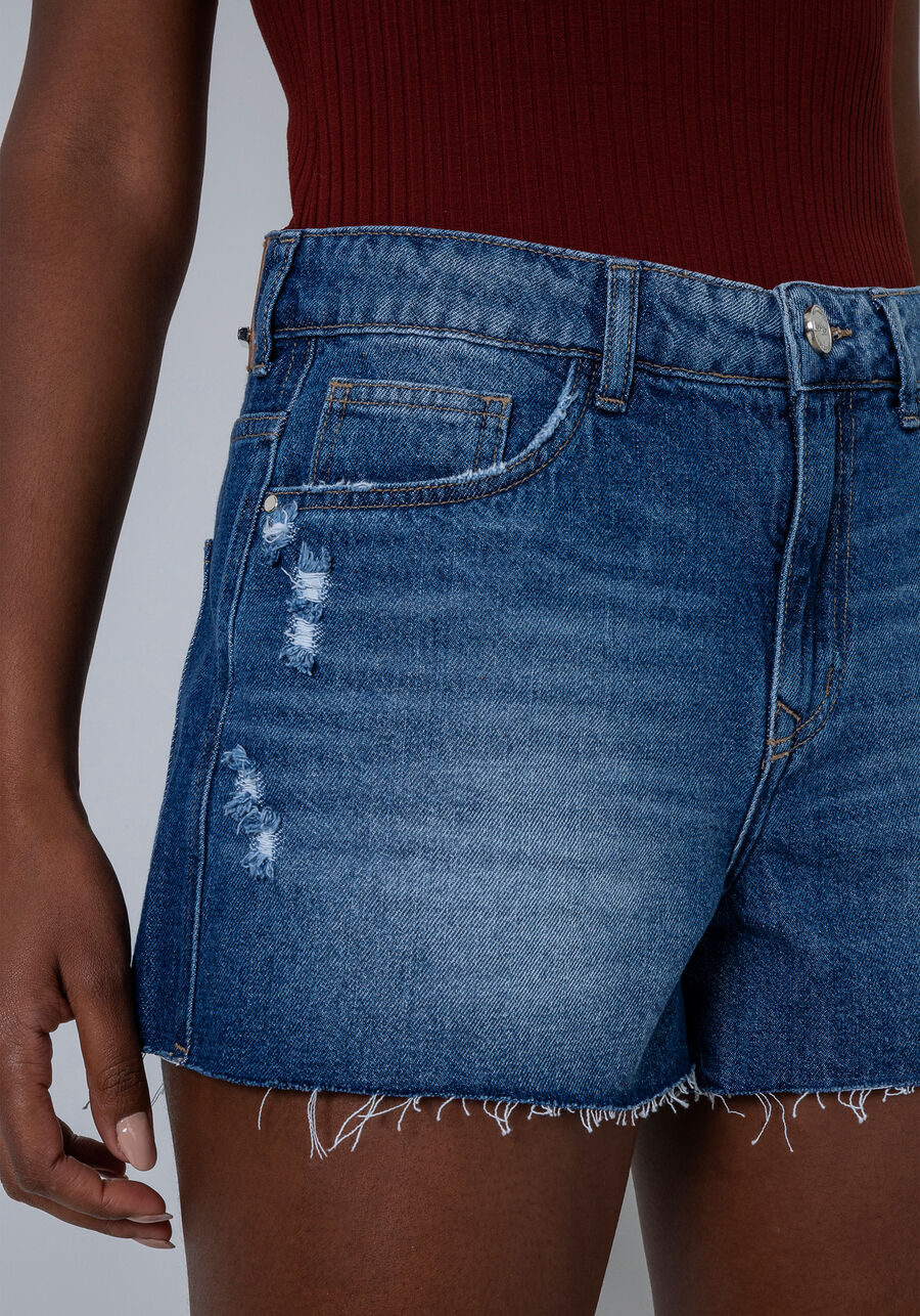 Shorts Jeans Miami com Bordado, JEANS, large.