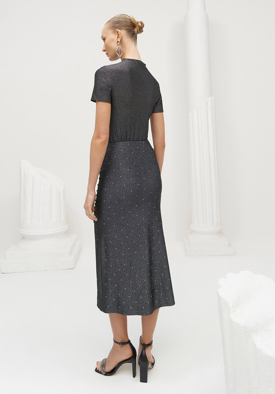 Blusa em Malha Brilho Metalizada com Cut, . Blusa em Malha Brilho Metalizada com Cut, , large.