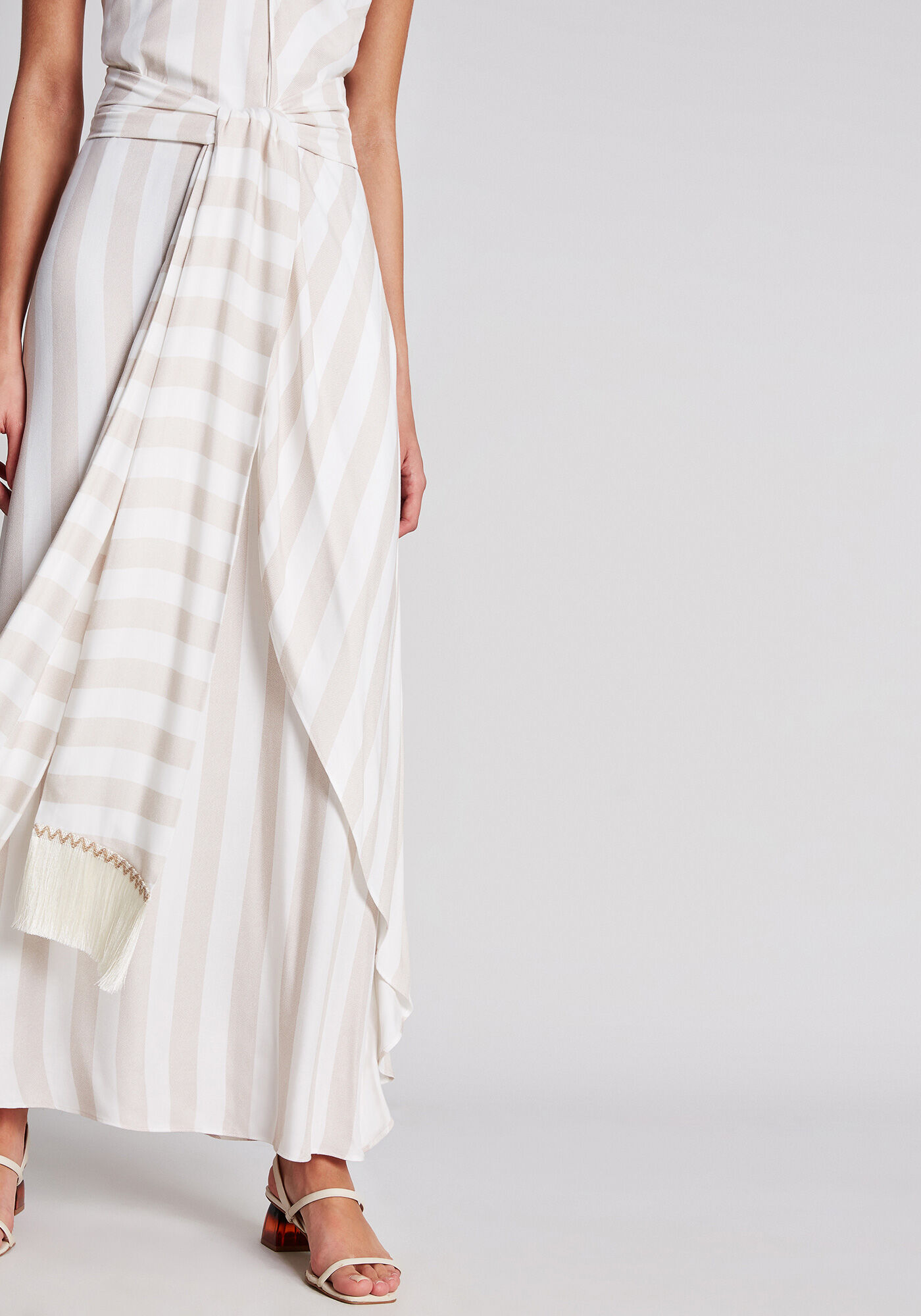 Vestido M&iacute;di com Cinto Franjas, , large.