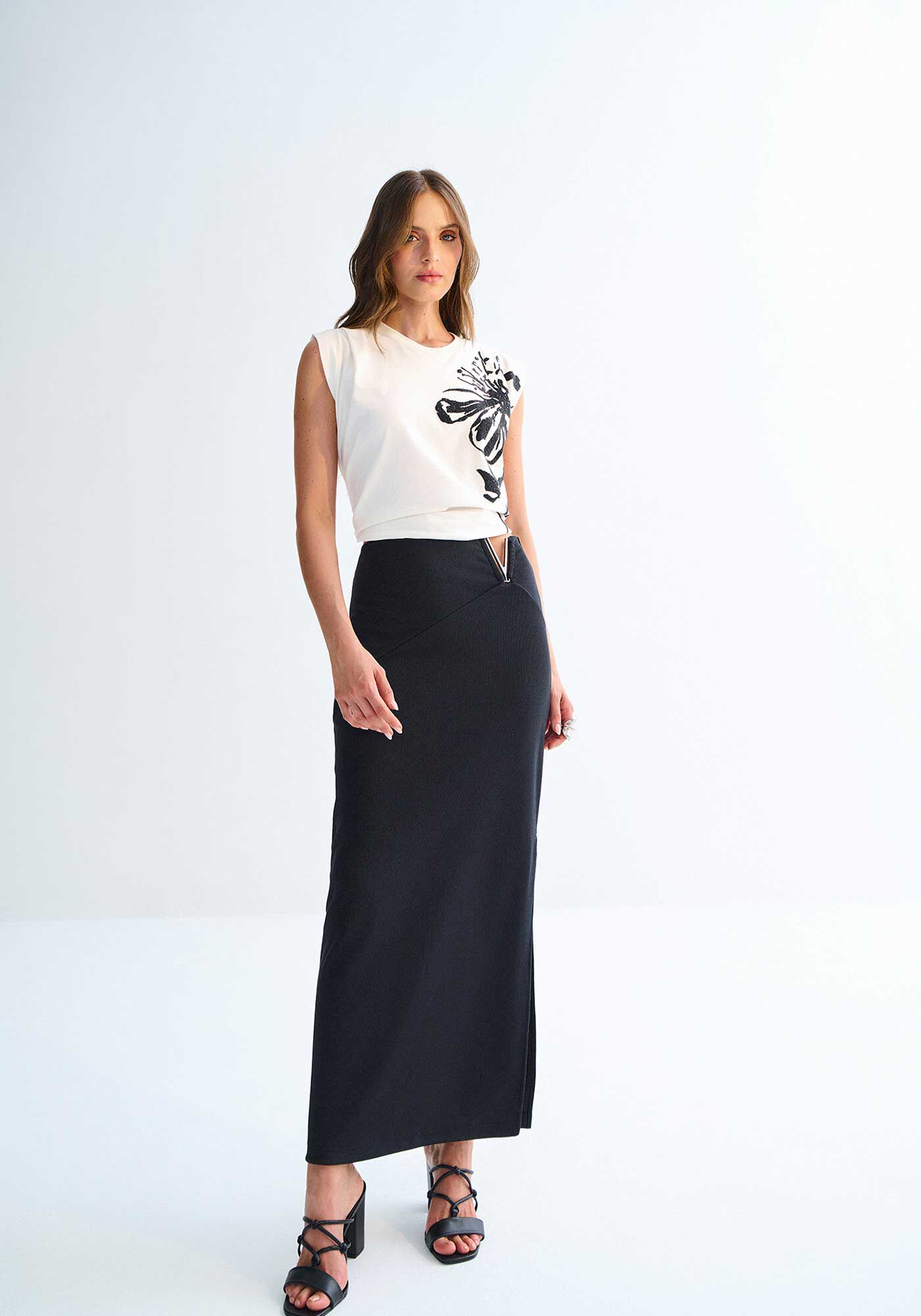 Blusa Muscle Tee em Malha com Textura, , large.