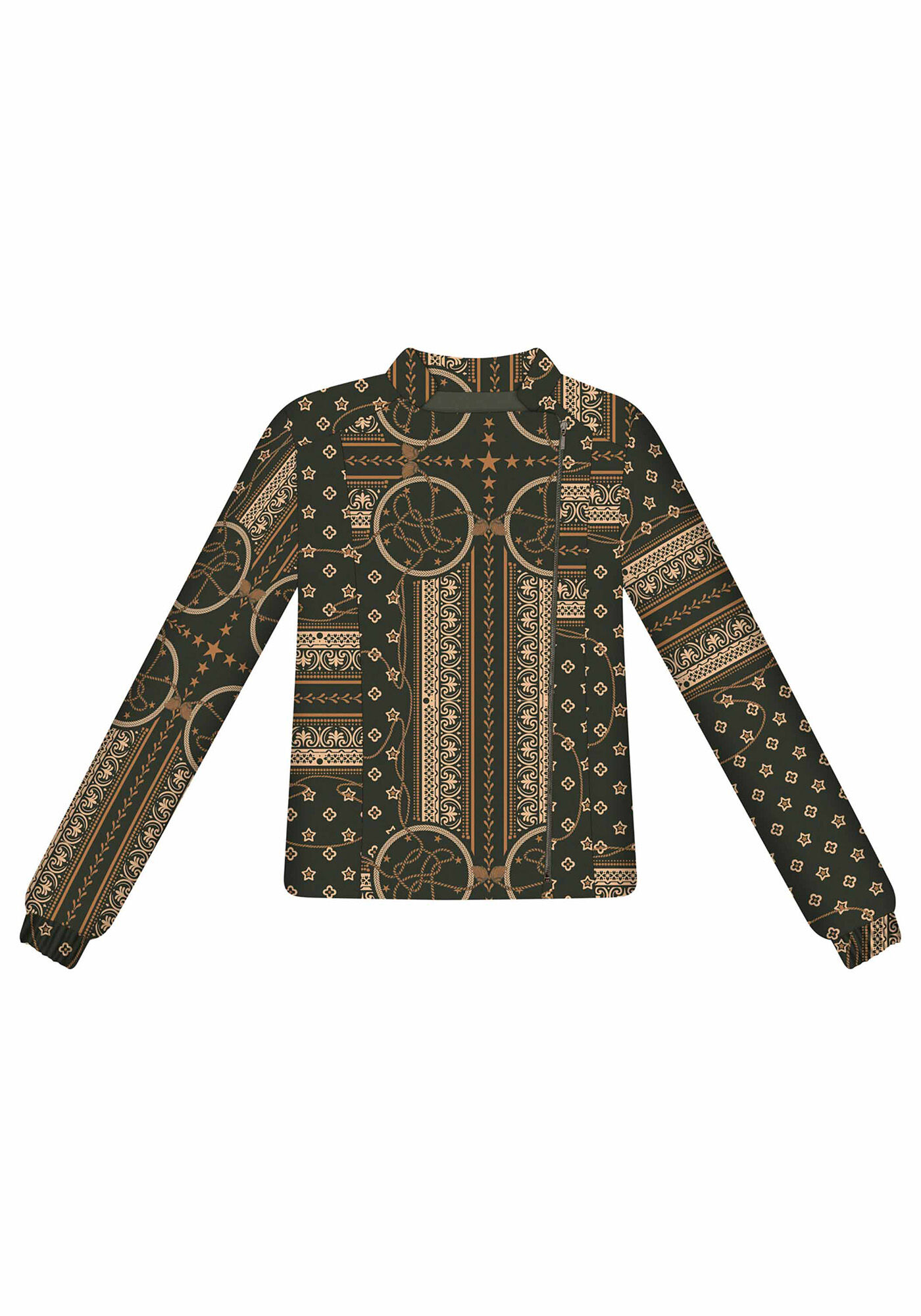 Jaqueta Estampada em Tecido, , large.