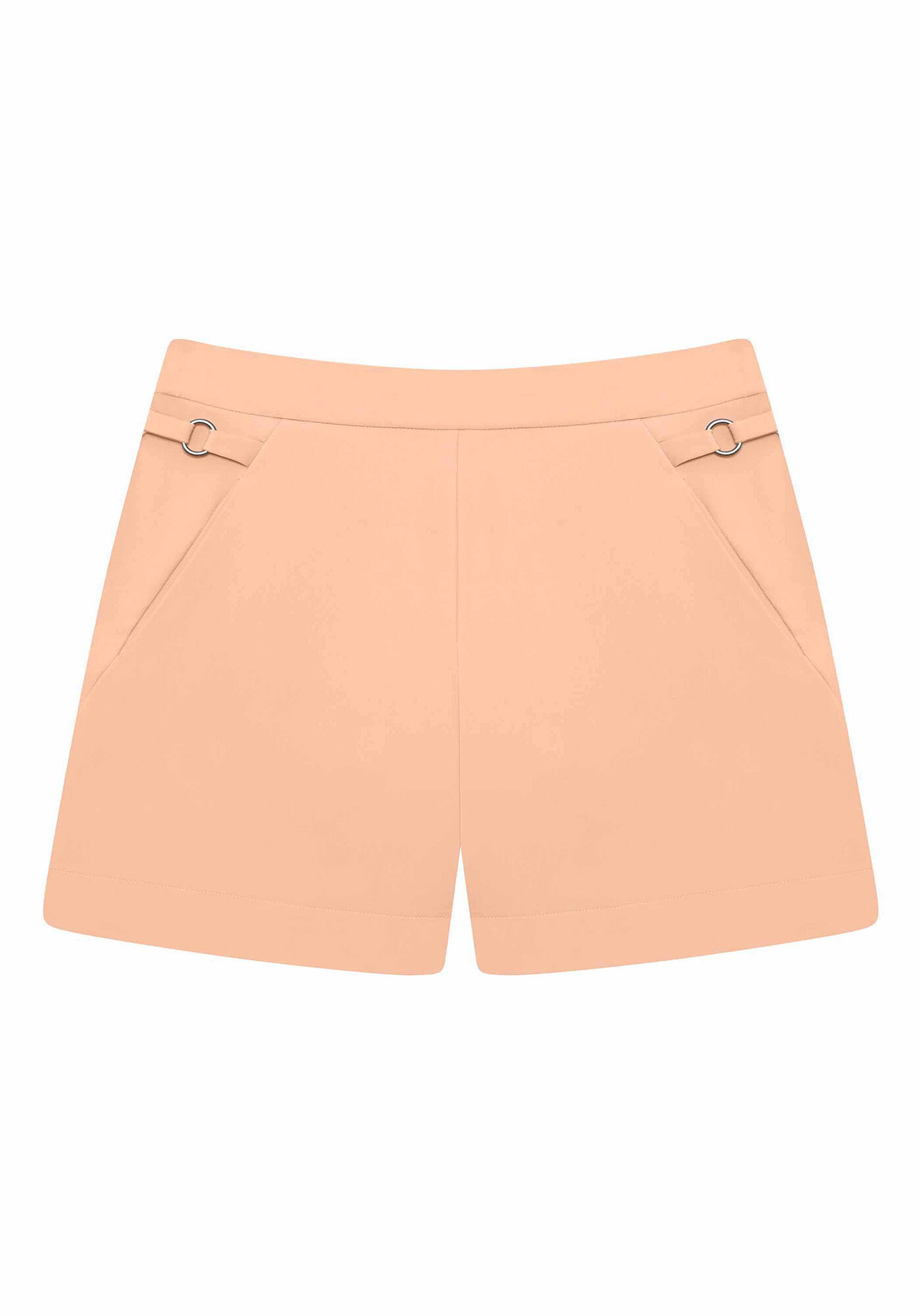 Shorts Cintura Alta com Bolsos, , large.