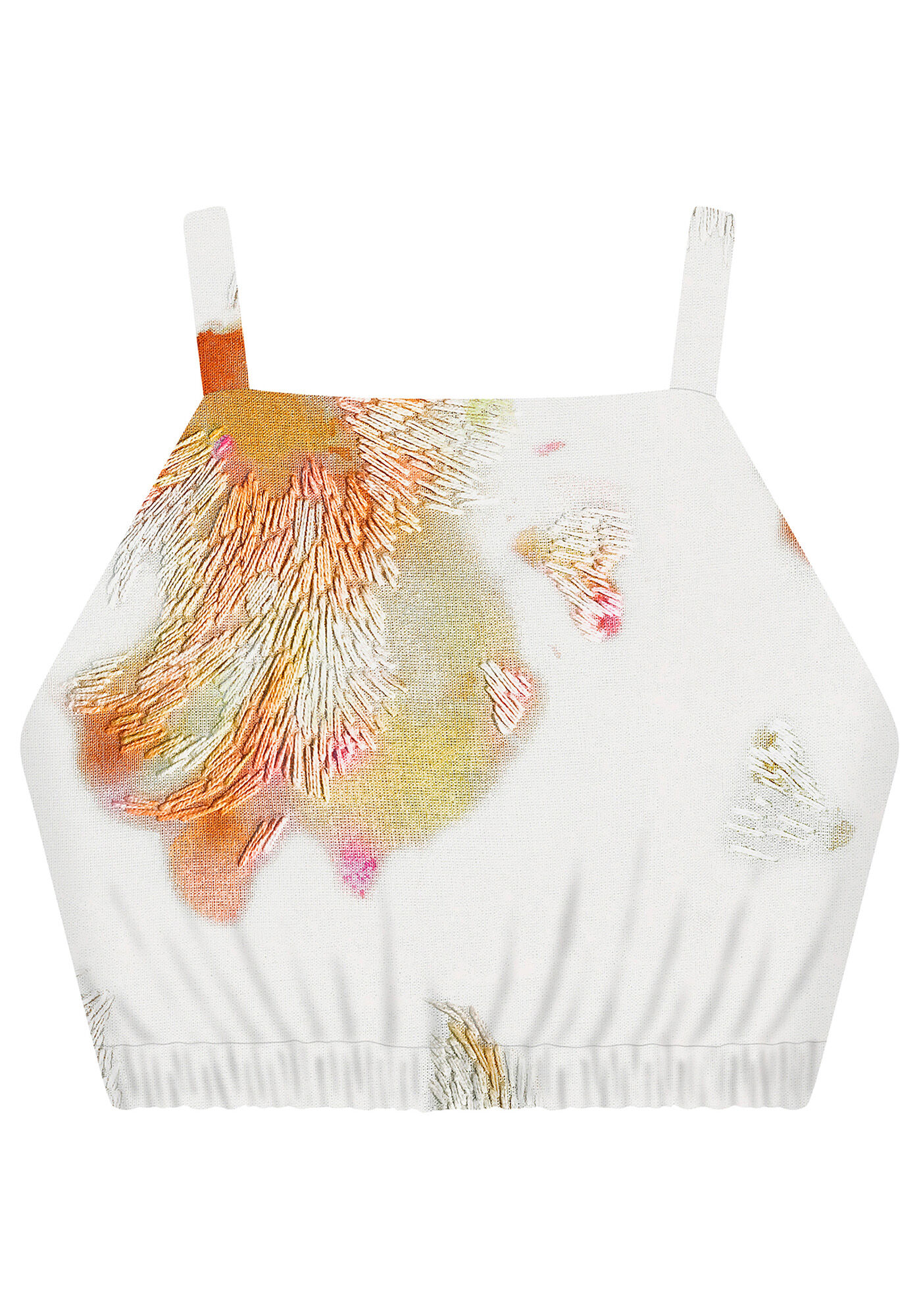 Blusa Tecido Rayon Stars Cropped, , large.