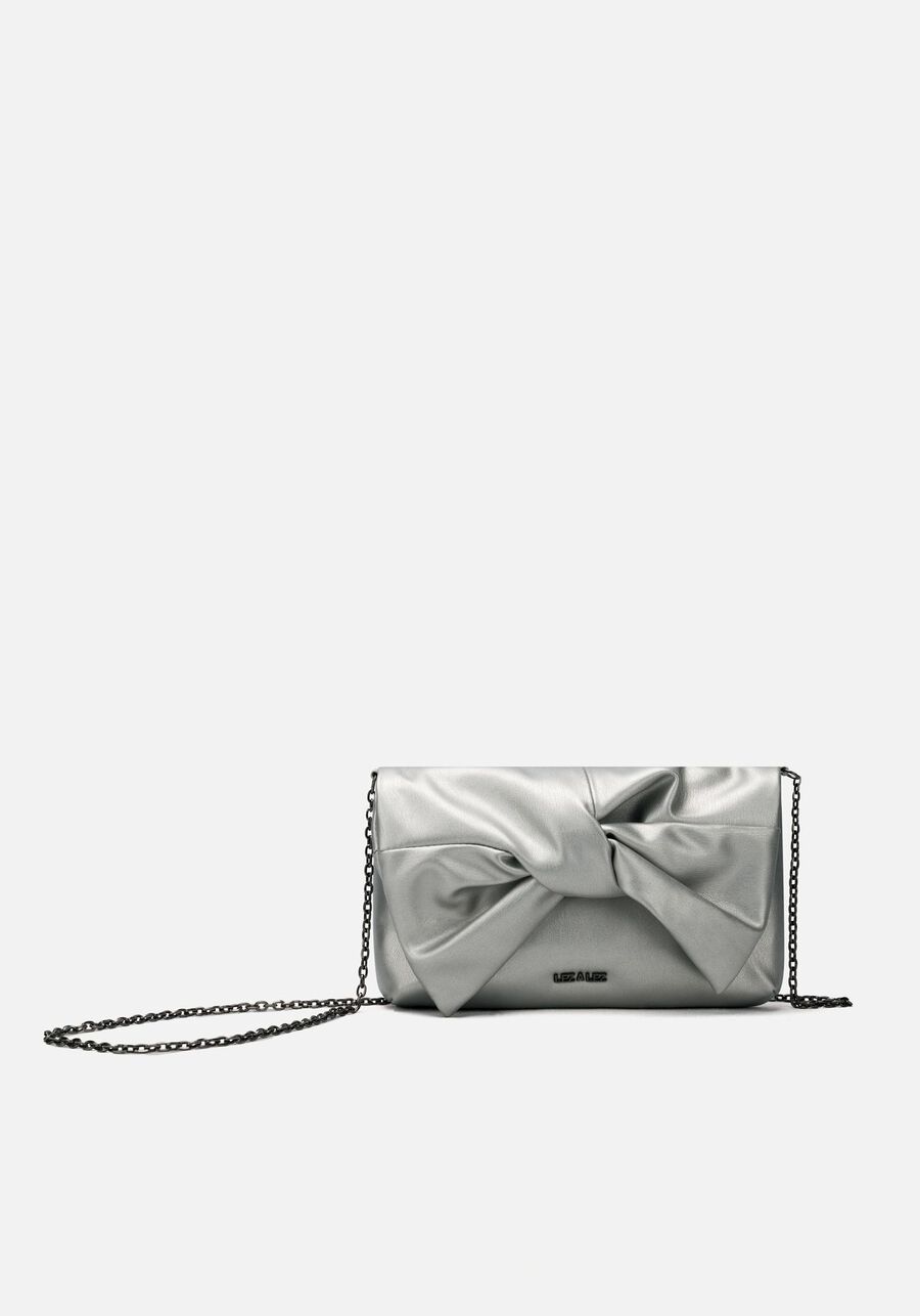 Bolsa Pequena Com Alça Corrente E Torção, PRATA. Bolsa Pequena Com Alça Corrente E Torção, PRATA, large.