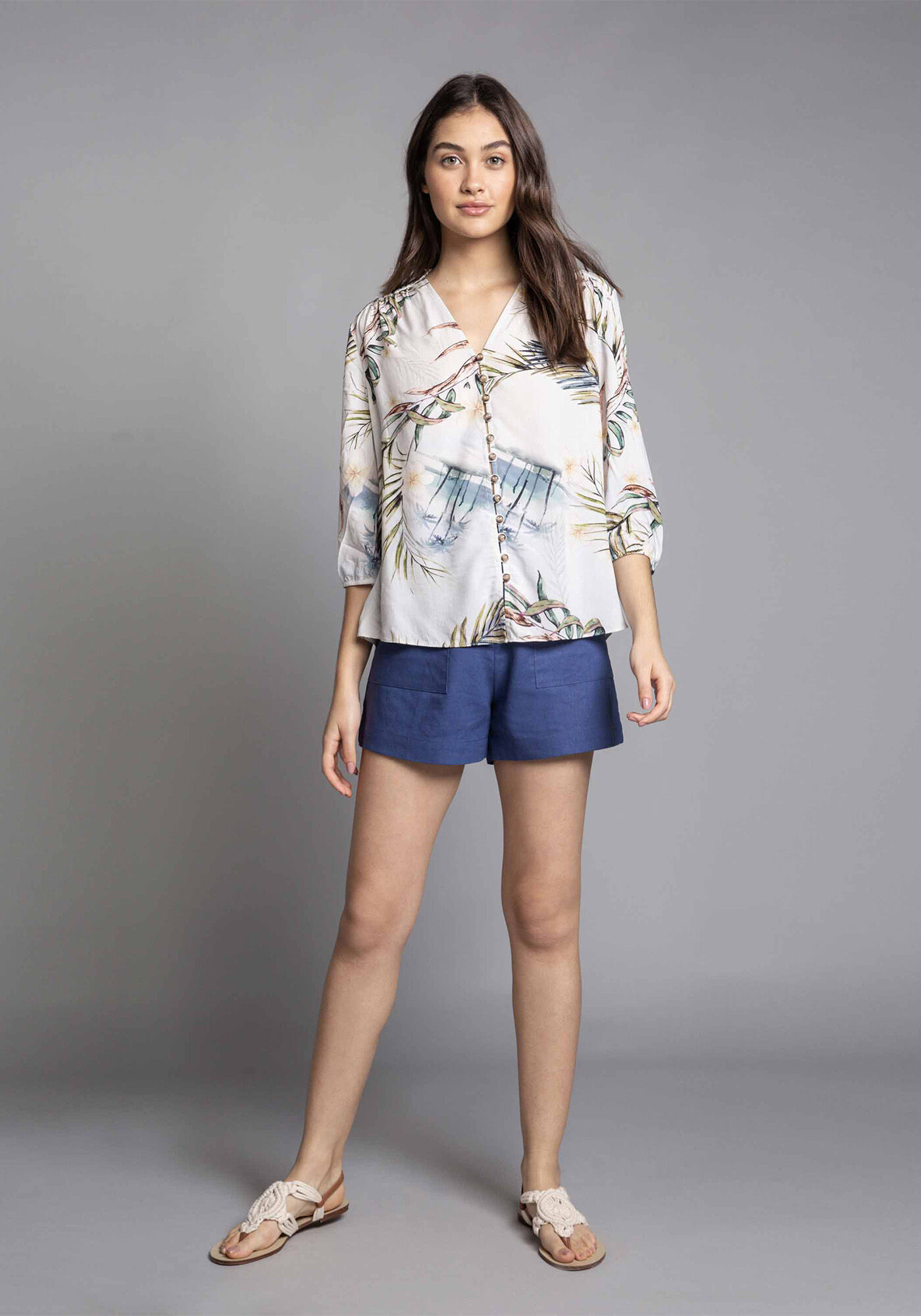 Camisa Manga 3/4 Estampa, , large.