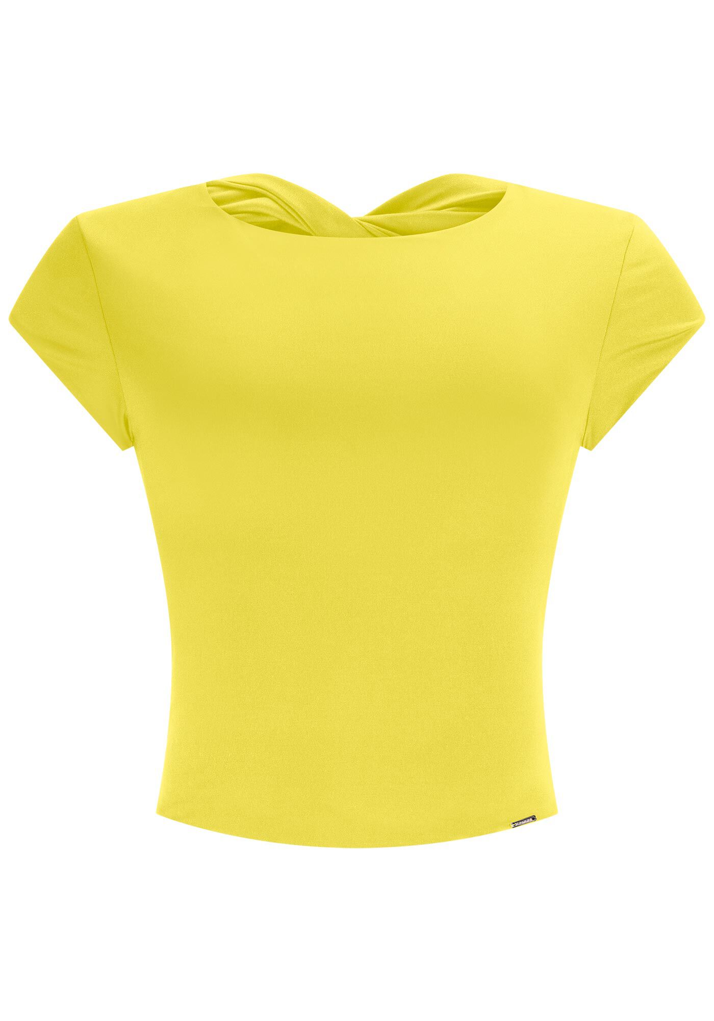 Blusa em Malha Aveludada com Abertura Costas, , large.