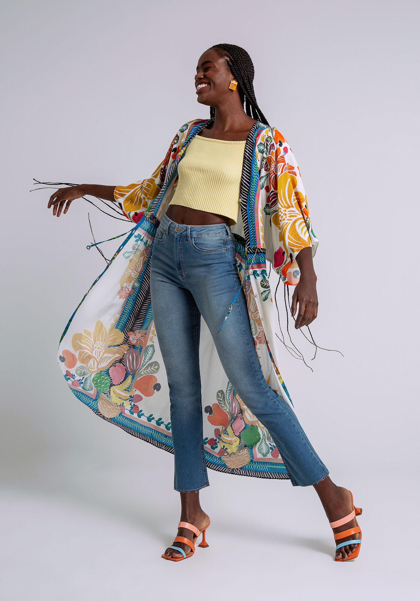 Blusa Cropped Ombro a Ombro em Tric&ocirc;, , large.