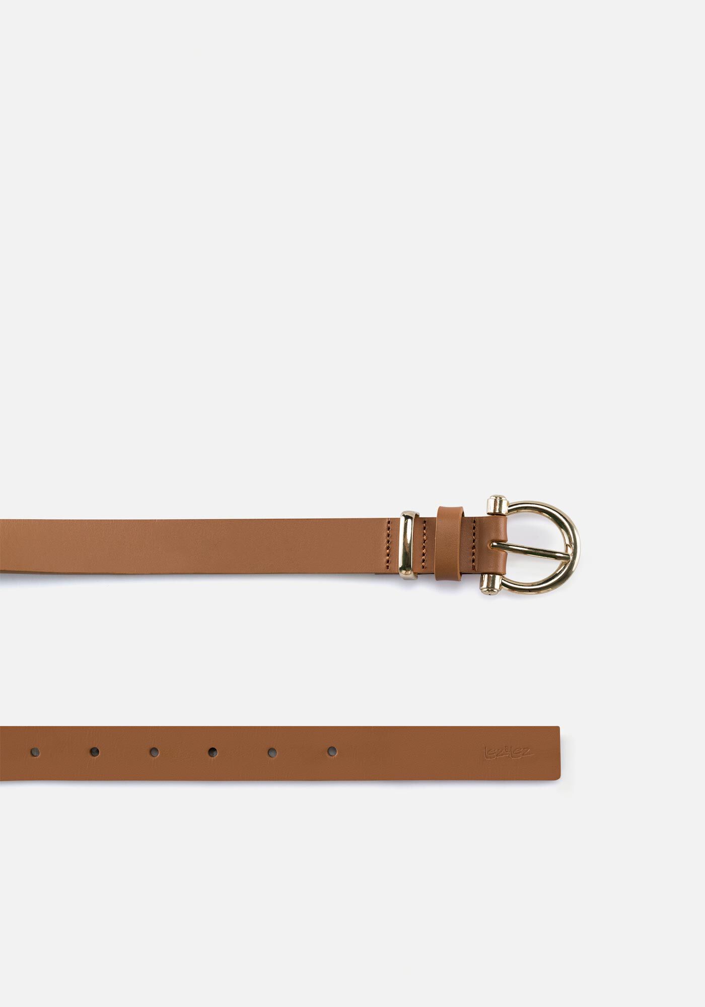 Cinto De Quadril Em Couro Com Fivela, MARROM, large.