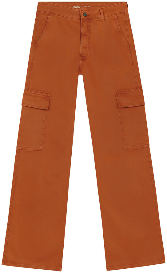 Cal&ccedil;a Sarja Wide Leg Cargo Estonado, , large.