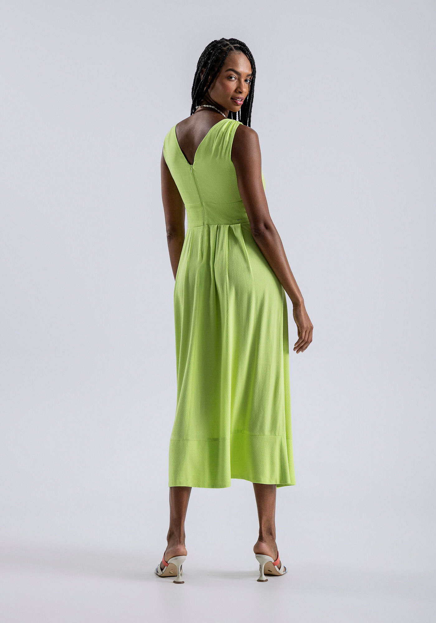 Vestido viscose sale midi