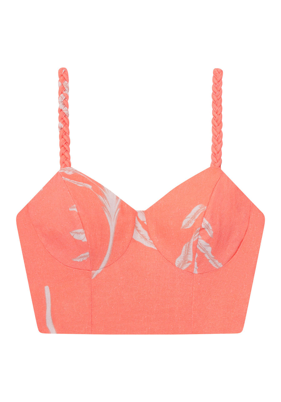 Blusa com Alças Cropped Linho, . Blusa com Alças Cropped Linho, , large.