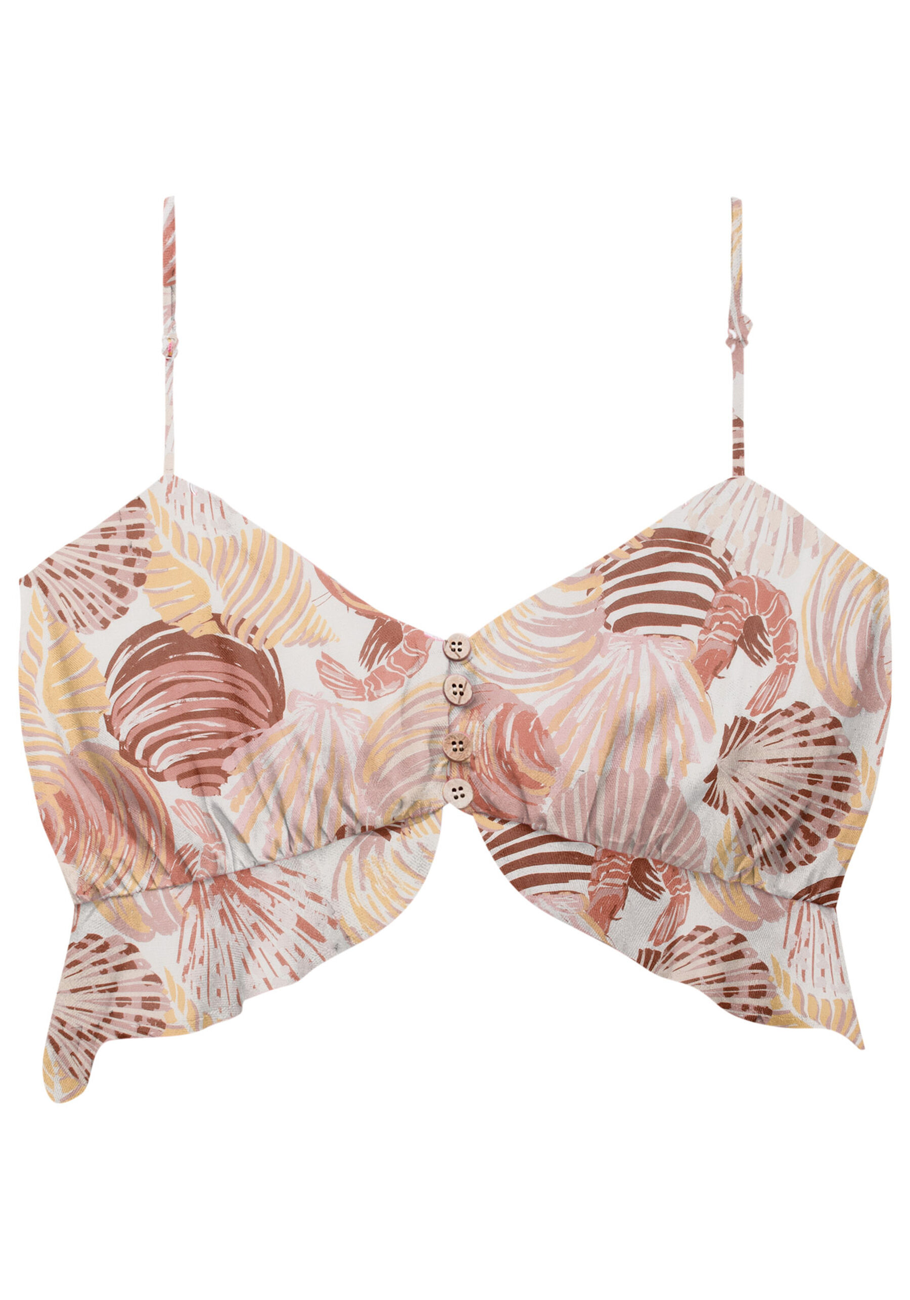 Blusa Cropped com Alças e Babados, . Blusa Cropped com Alças e Babados, , large.