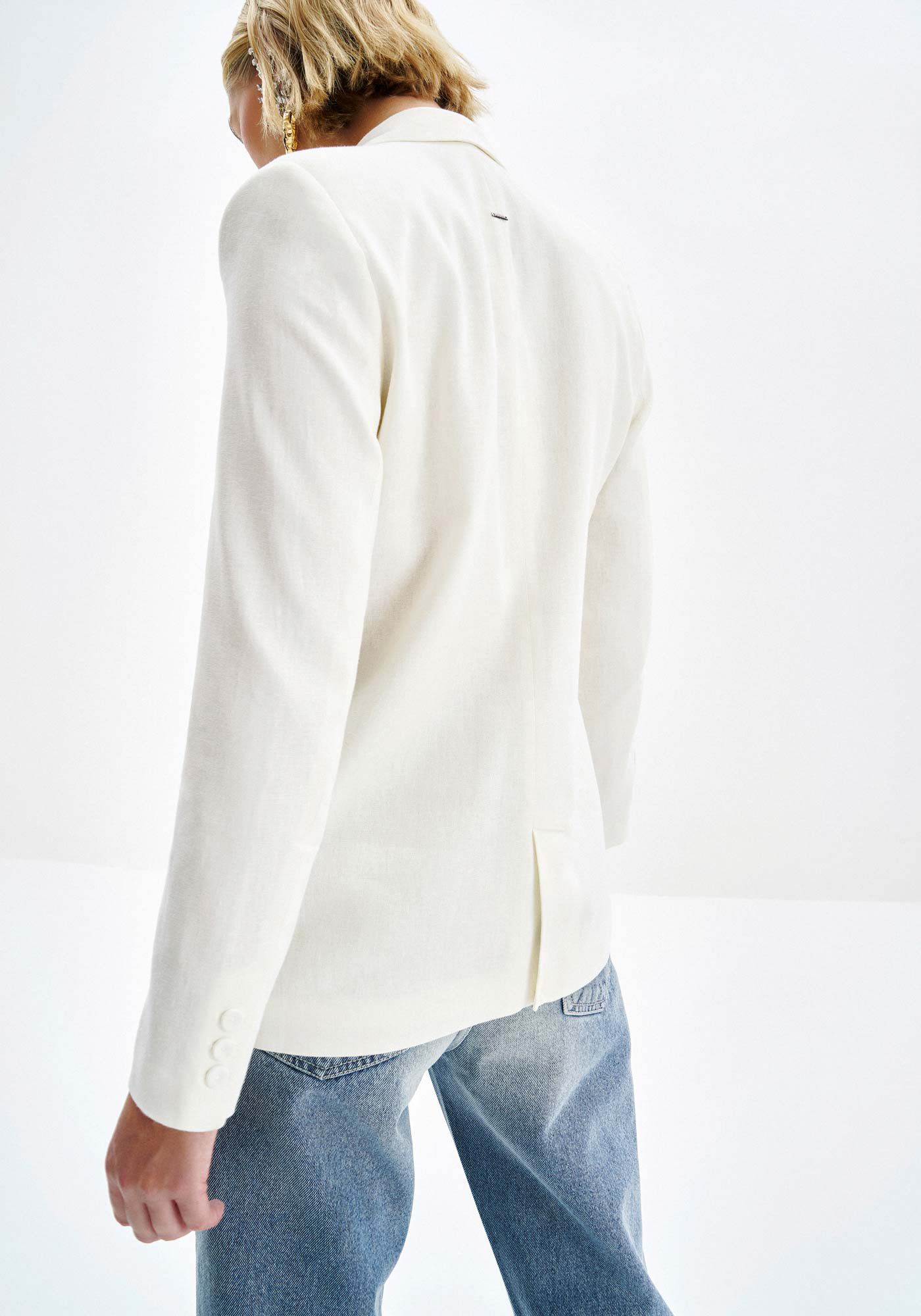 Blazer Alfaiataria em Linho, , large.