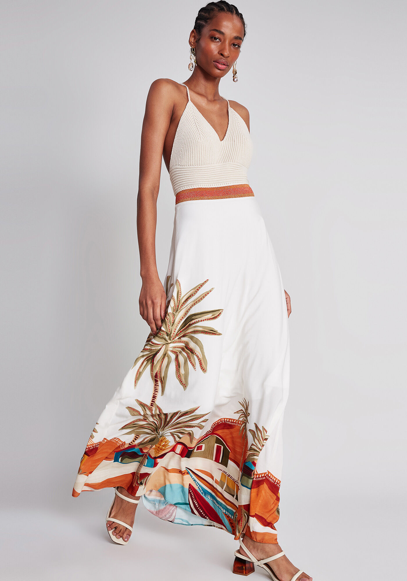 Vestido Longo Busto Tric&ocirc; Ceu, , large.